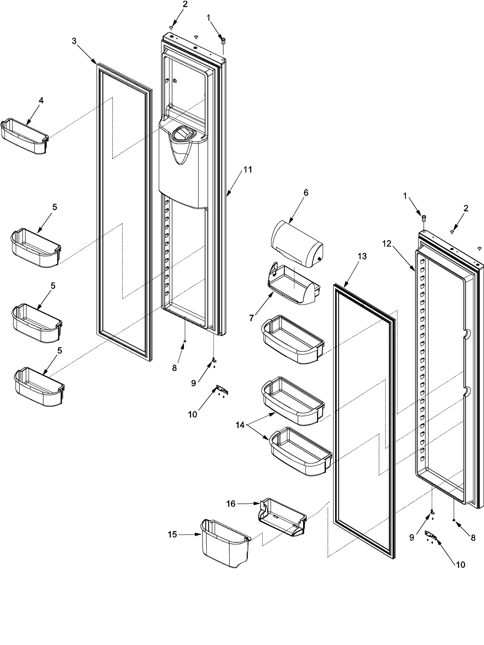 REF/FZ DOOR AND SHELF