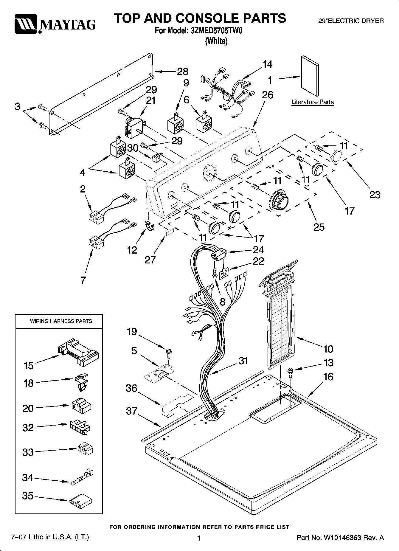 01 - TOP AND CONSOLE PARTS
