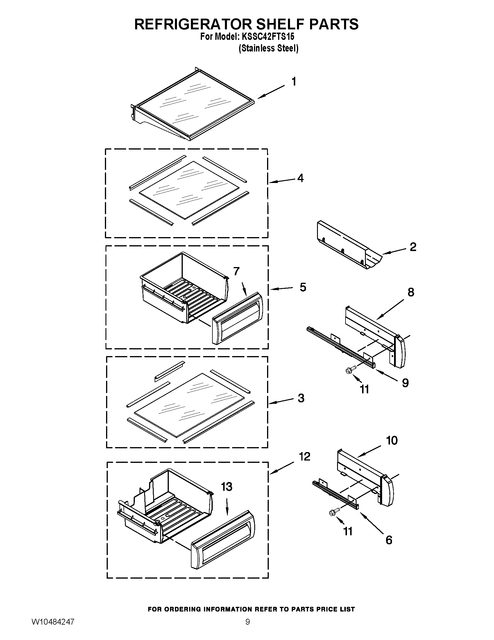 07 - REFRIGERATOR SHELF PARTS