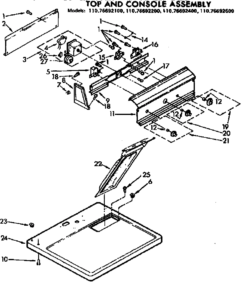 TOP AND CONSOLE ASSEMBLY