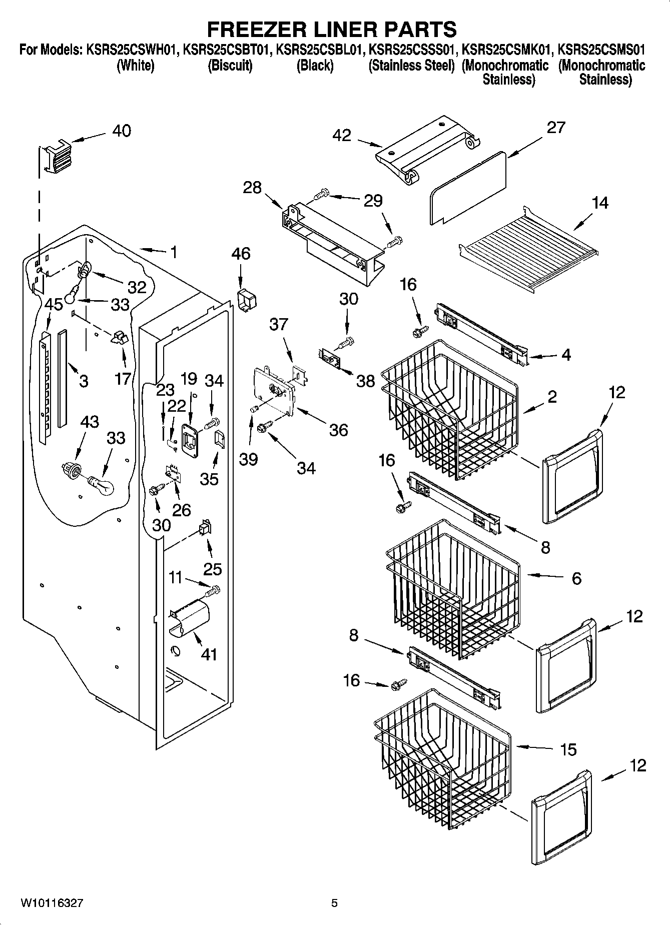 04 - FREEZER LINER PARTS