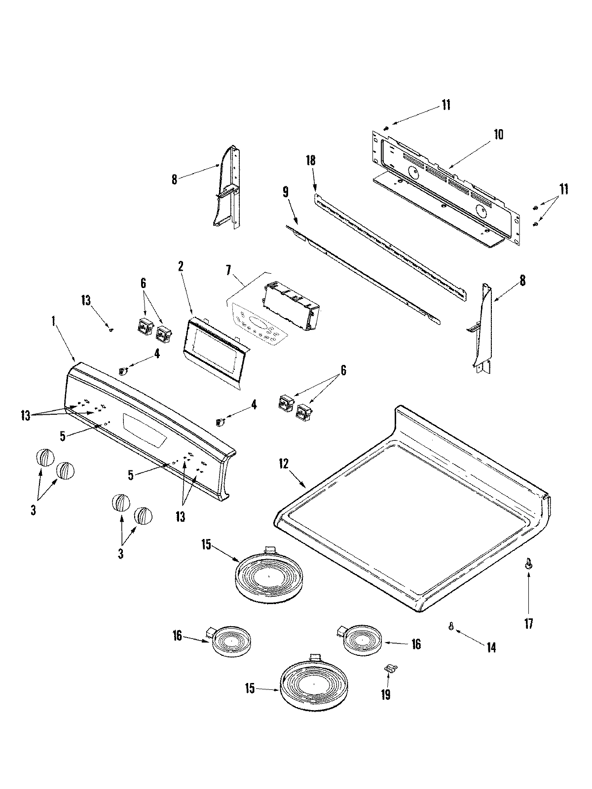 02 - CONTROL PANEL/TOP ASSEMBLY