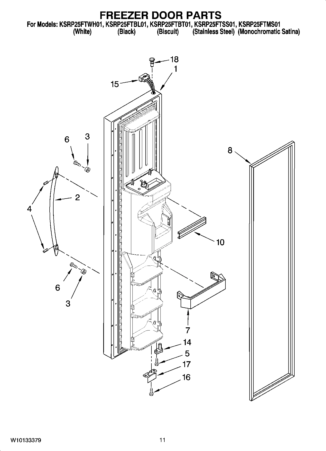 07 - FREEZER DOOR PARTS