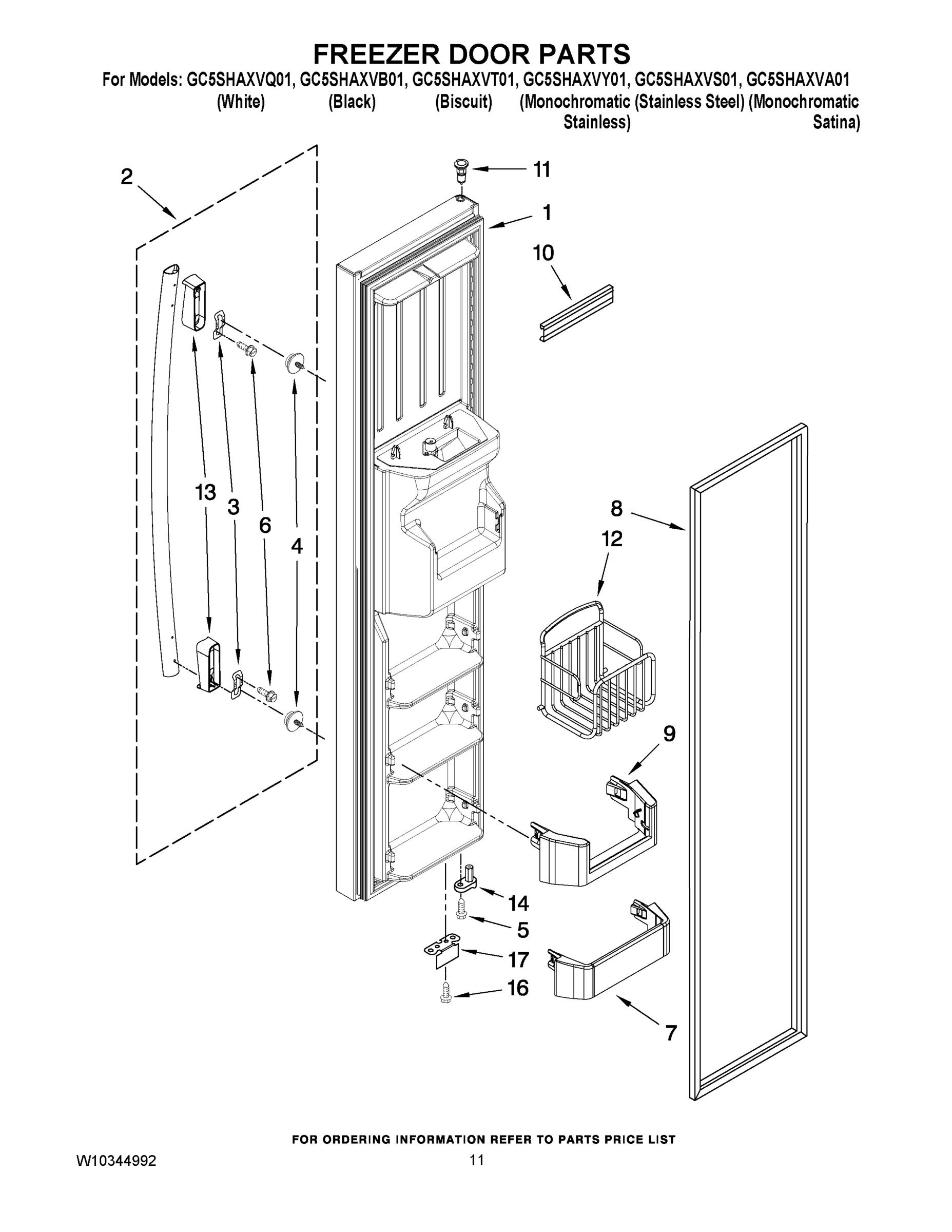 07 - FREEZER DOOR PARTS