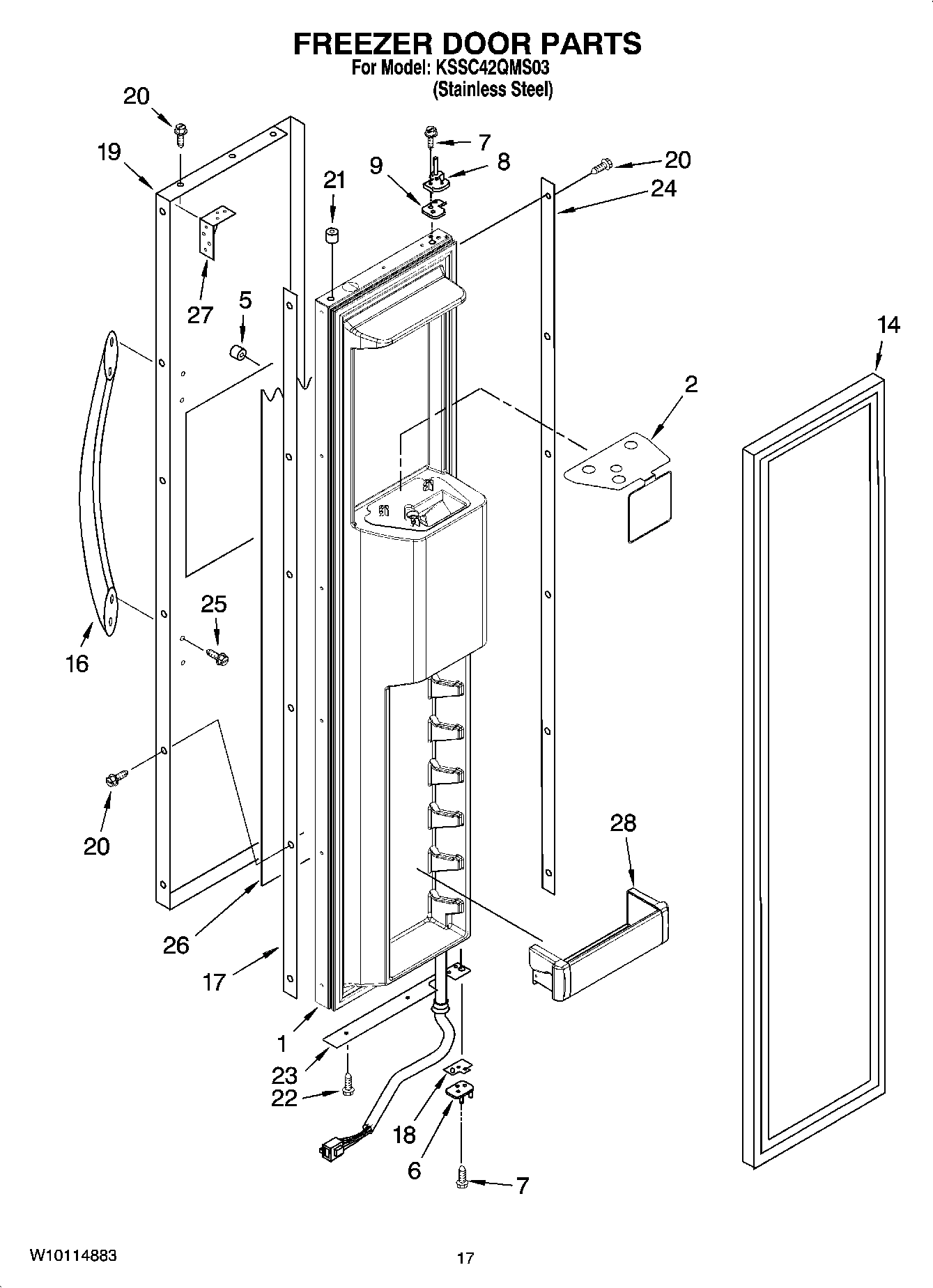 11 - FREEZER DOOR PARTS