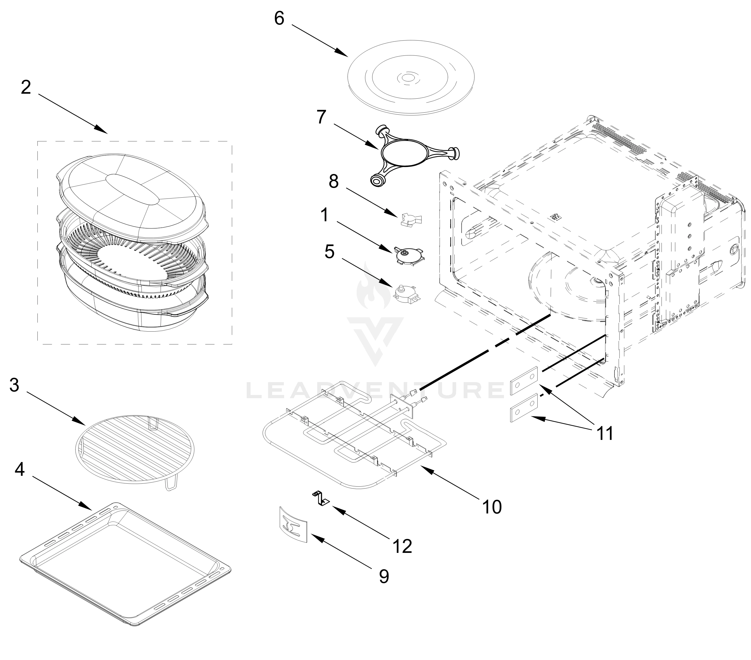 INTERNAL MICROWAVE PARTS
