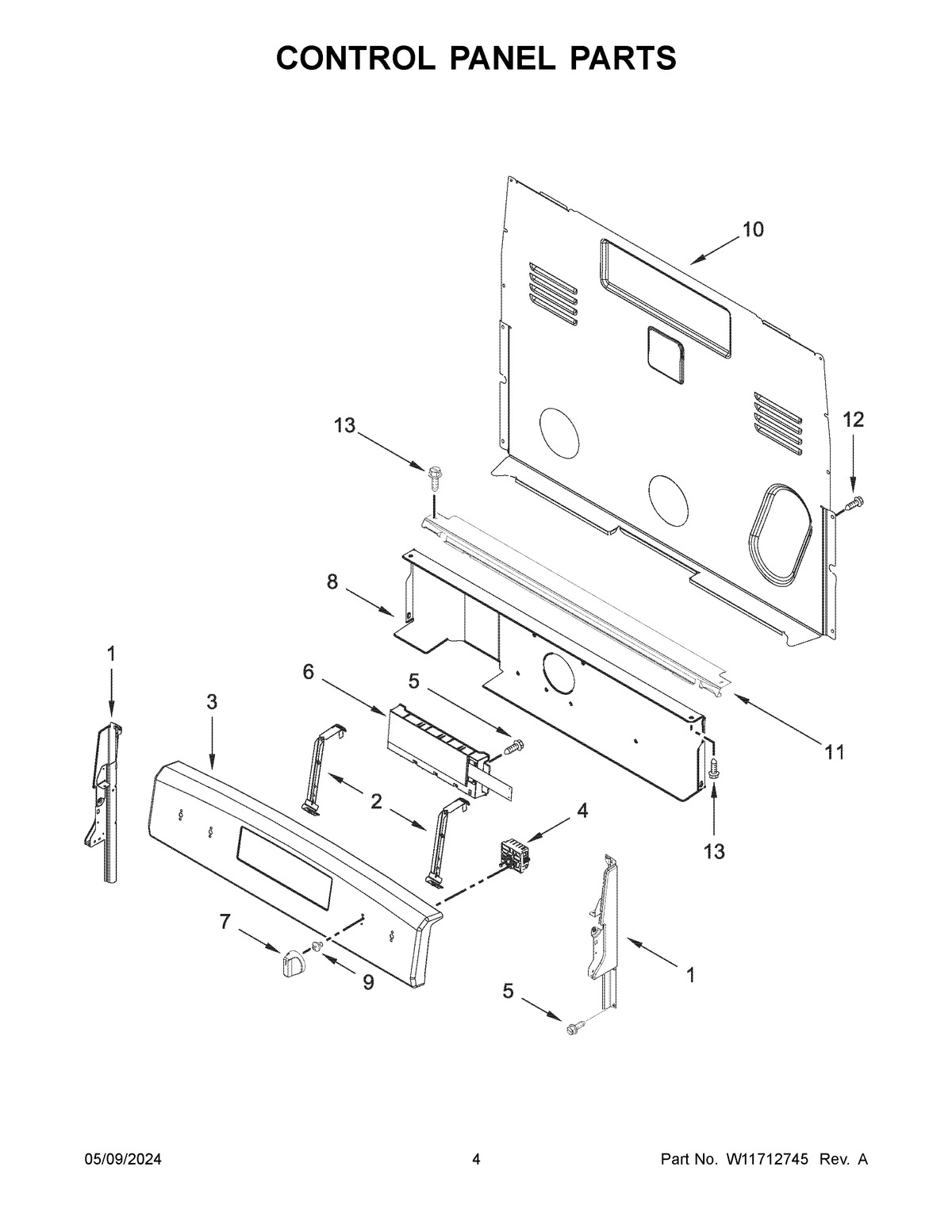 03 - CONTROL PANEL PARTS