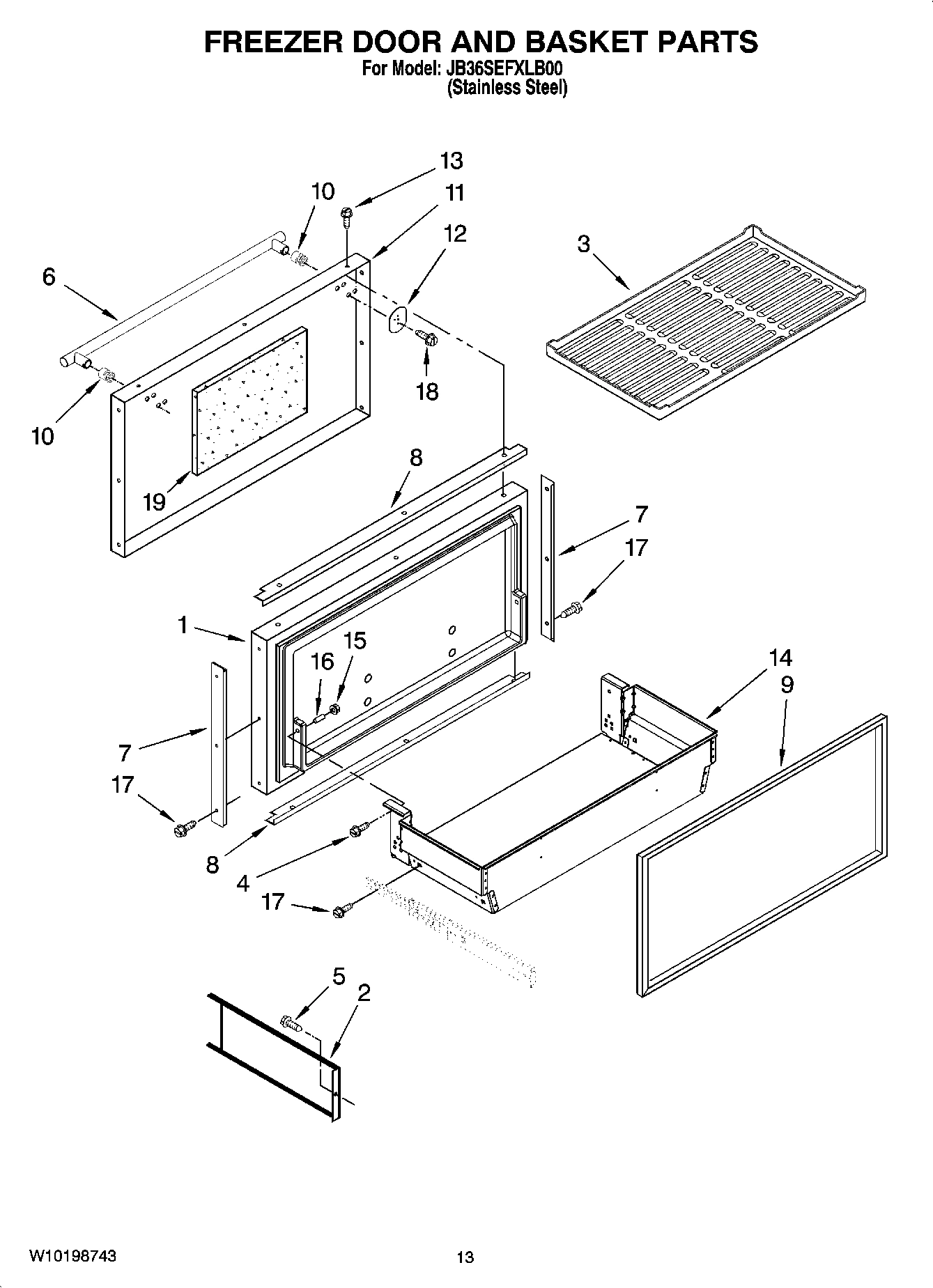 08 - FREEZER DOOR AND BASKET PARTS