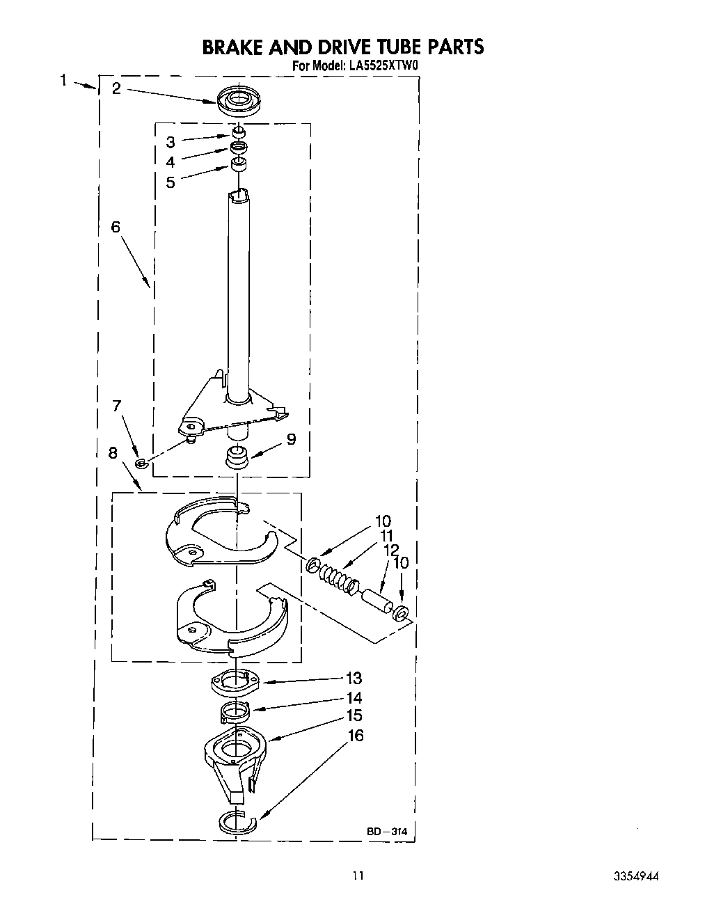 10 - BRAKE AND DRIVE TUBE