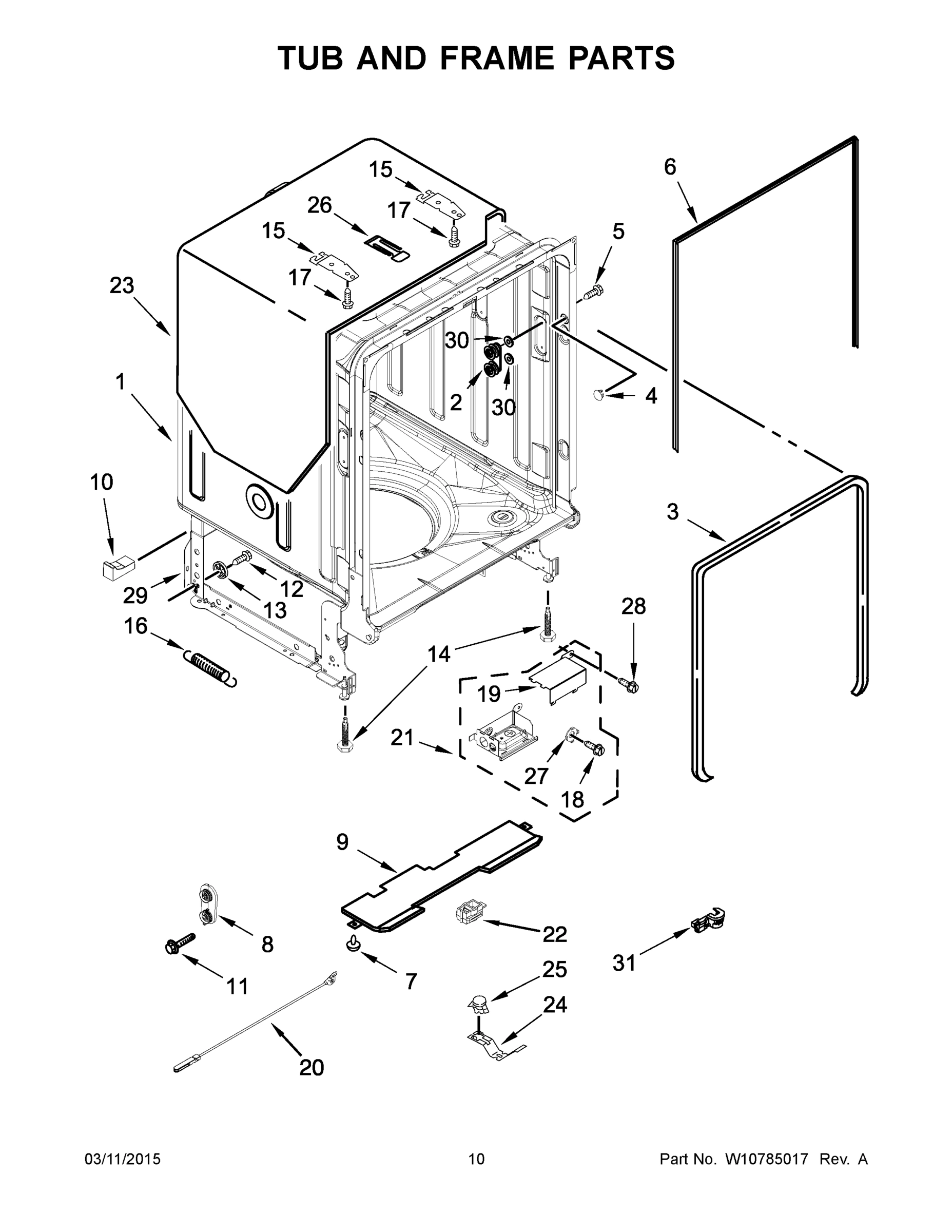 06 - TUB AND FRAME PARTS