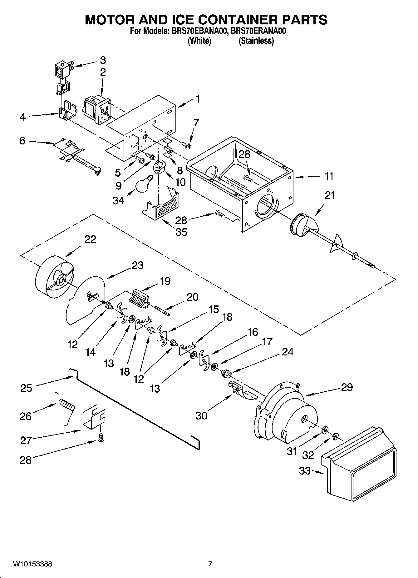 05 - MOTOR AND ICE CONTAINER PARTS