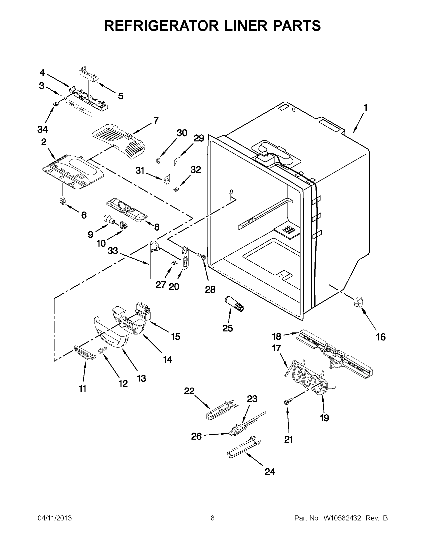 04 - REFRIGERATOR LINER PARTS