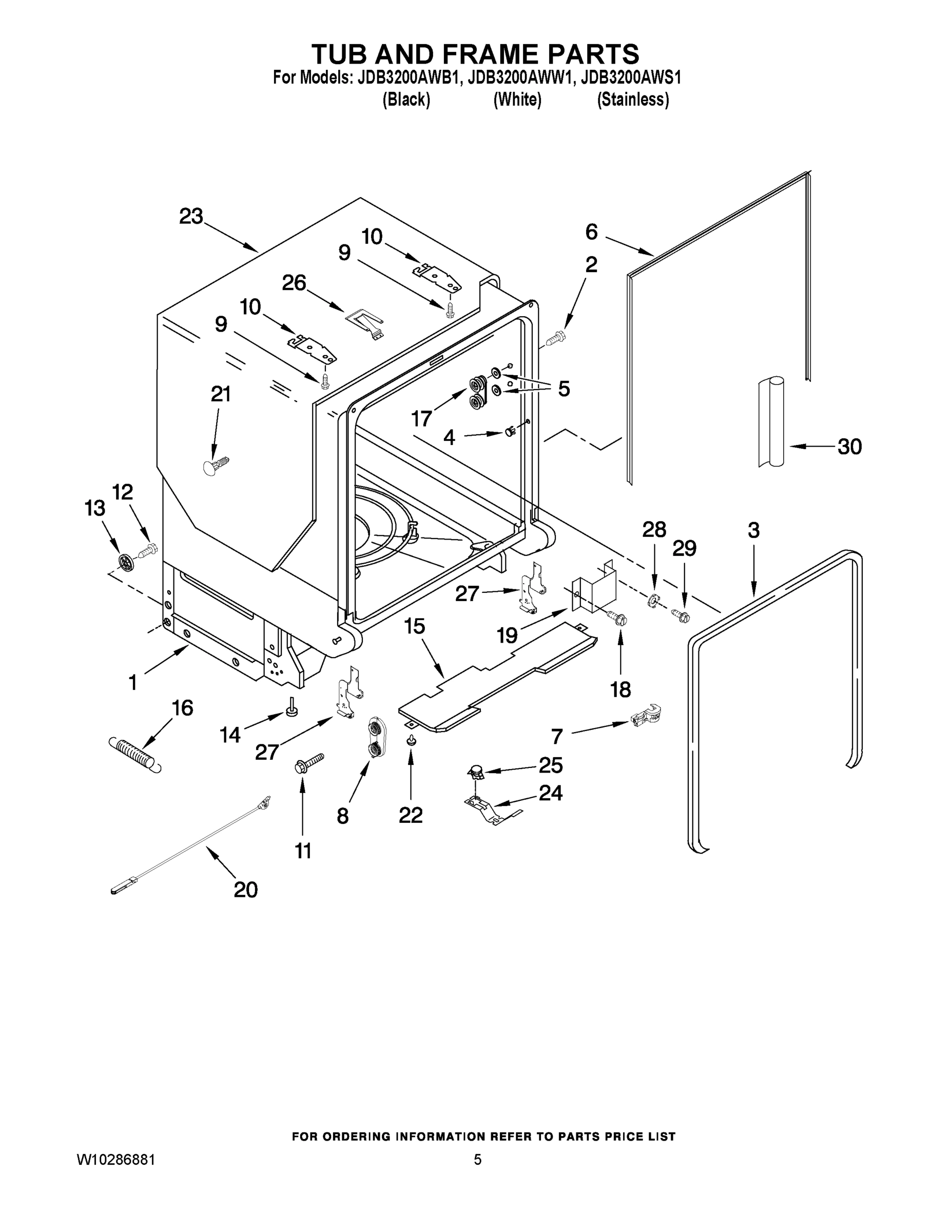 05 - TUB AND FRAME PARTS