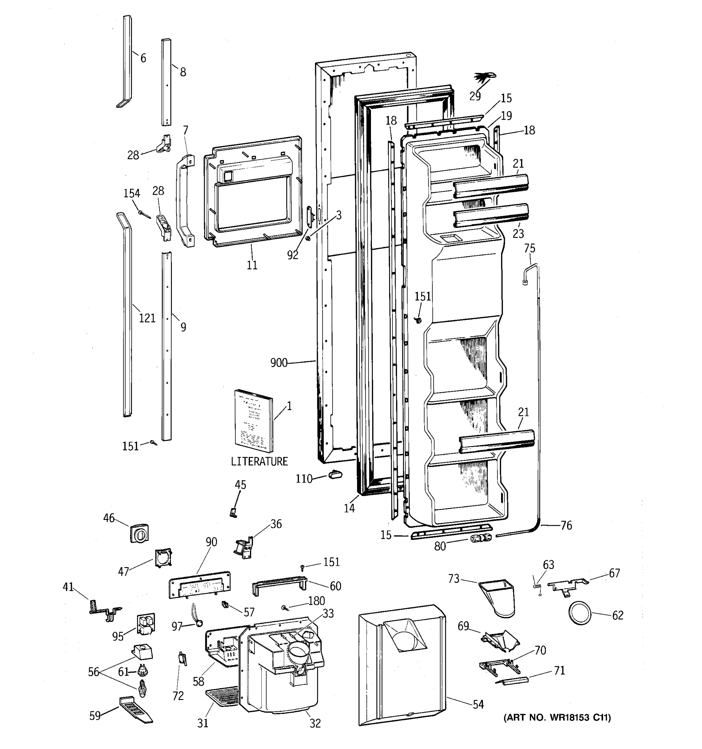FREEZER DOOR