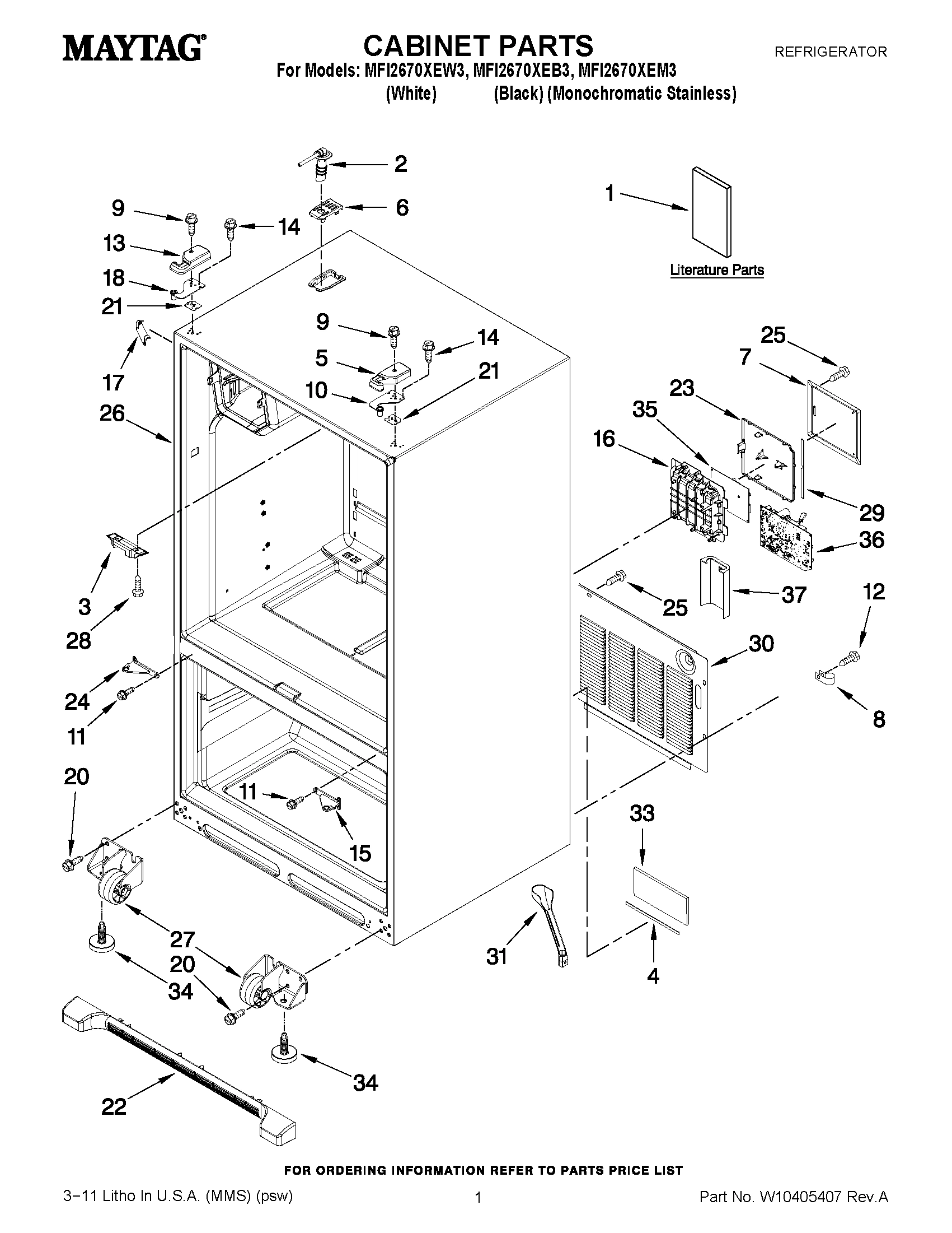 01 - CABINET PARTS