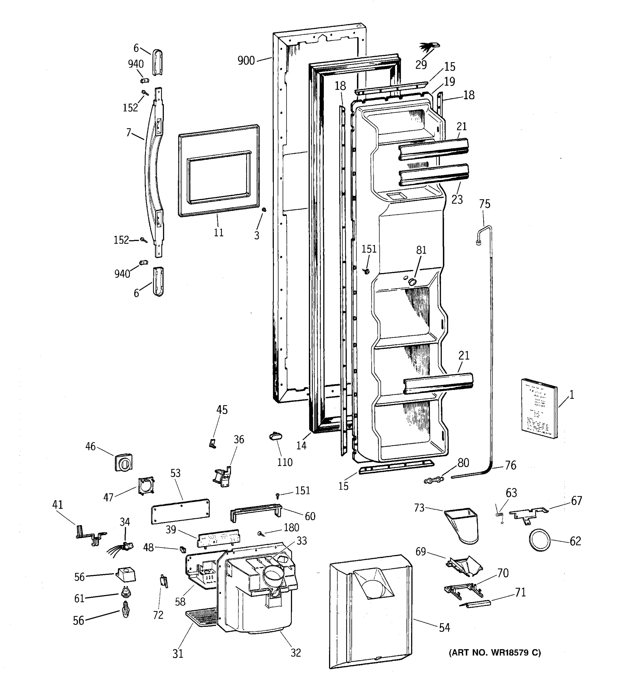 FREEZER DOOR