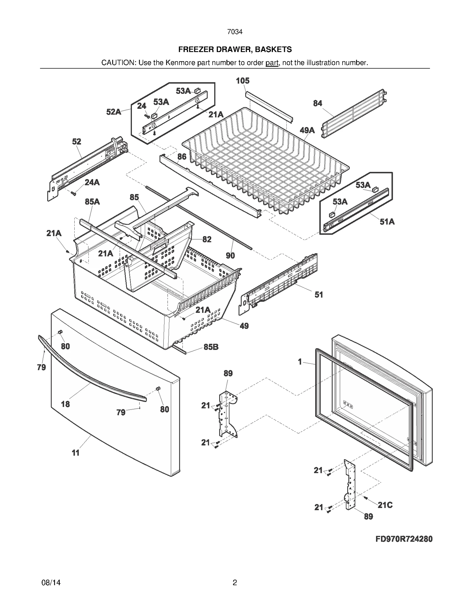 FREEZER DRAWER, BASKETS