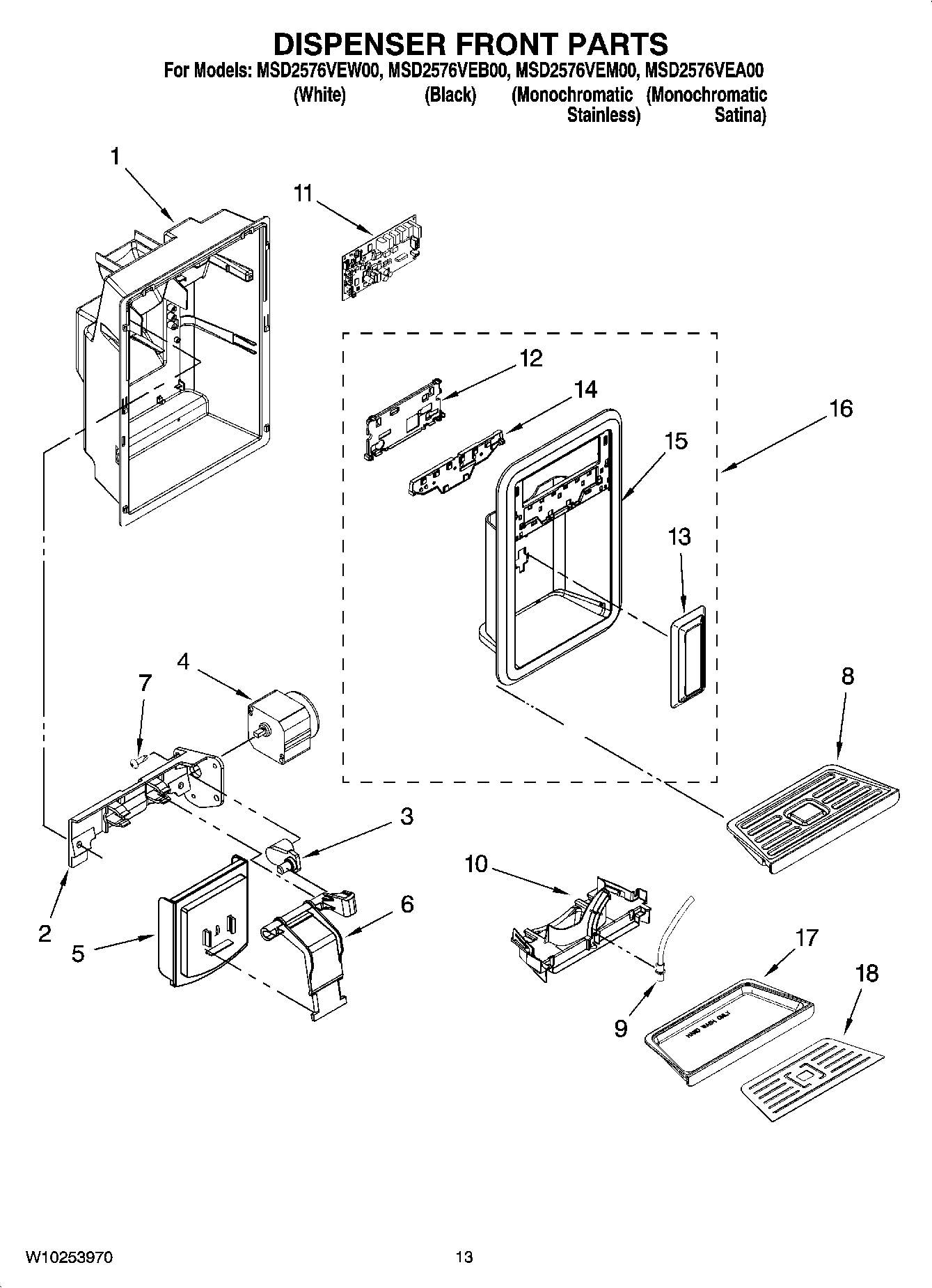 08 - DISPENSER FRONT PARTS