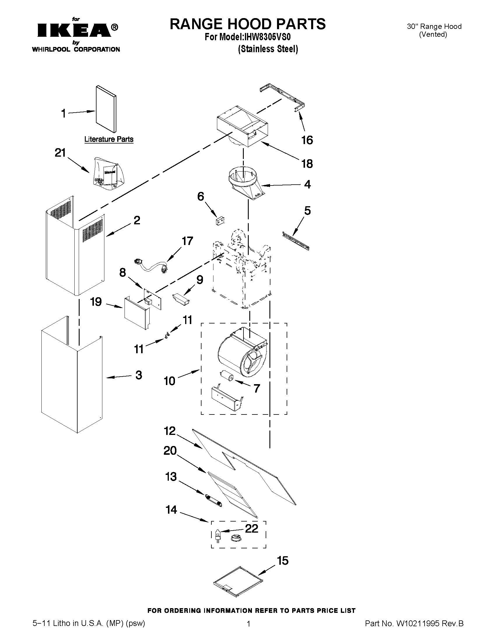 01 - RANGE HOOD PARTS