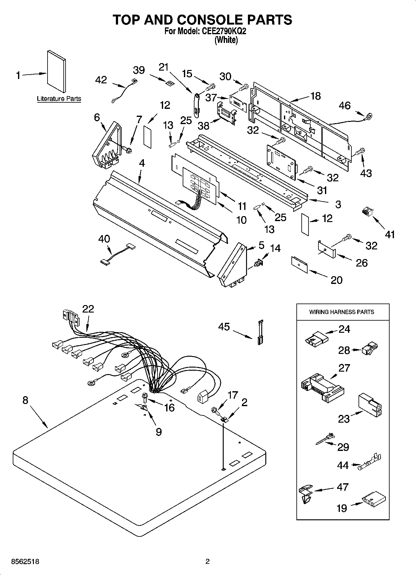 01 - TOP AND CONSOLE PARTS