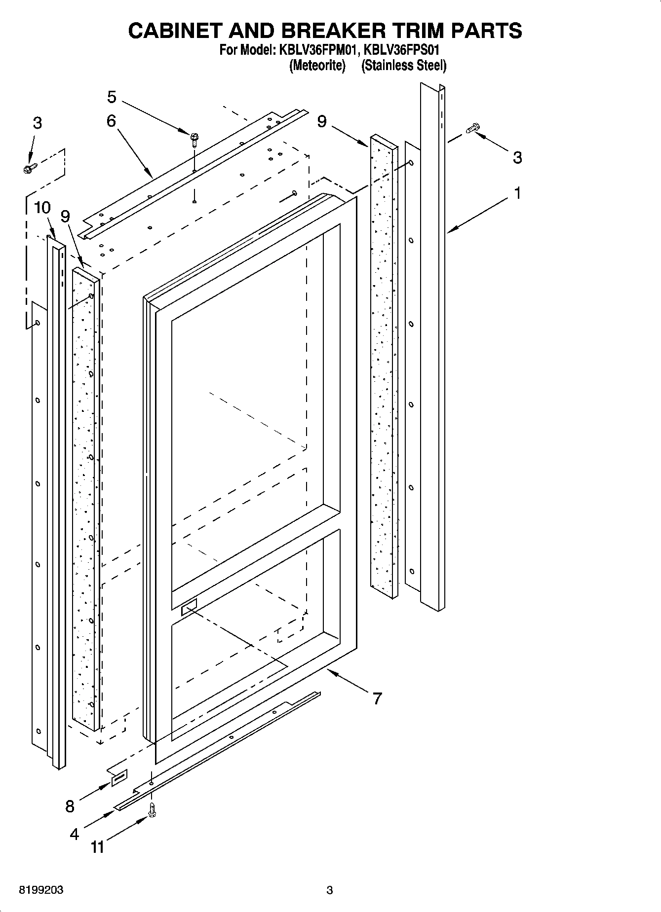 02 - CABINET AND BREAKER TRIM PARTS