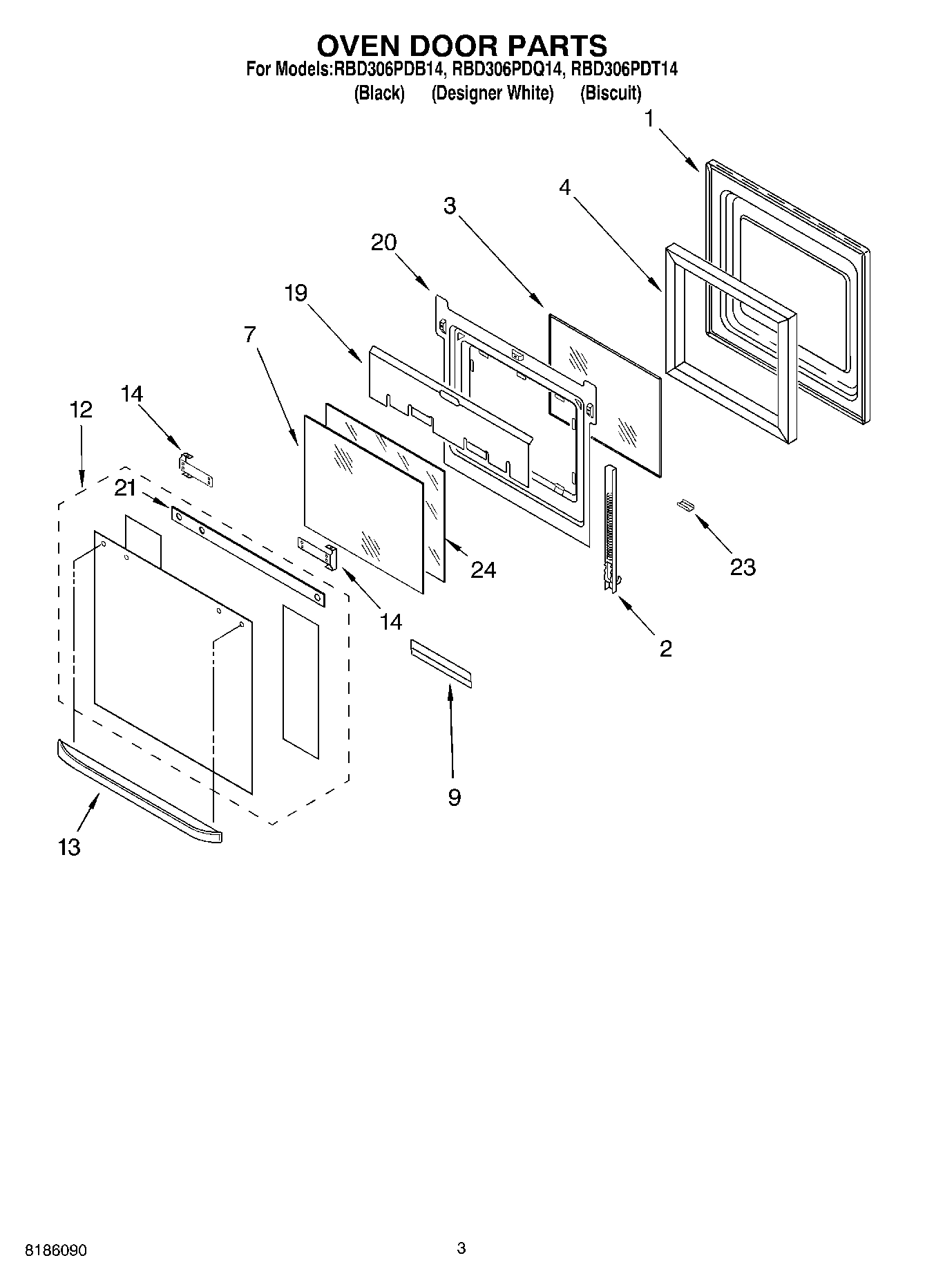 02 - OVEN DOOR PARTS