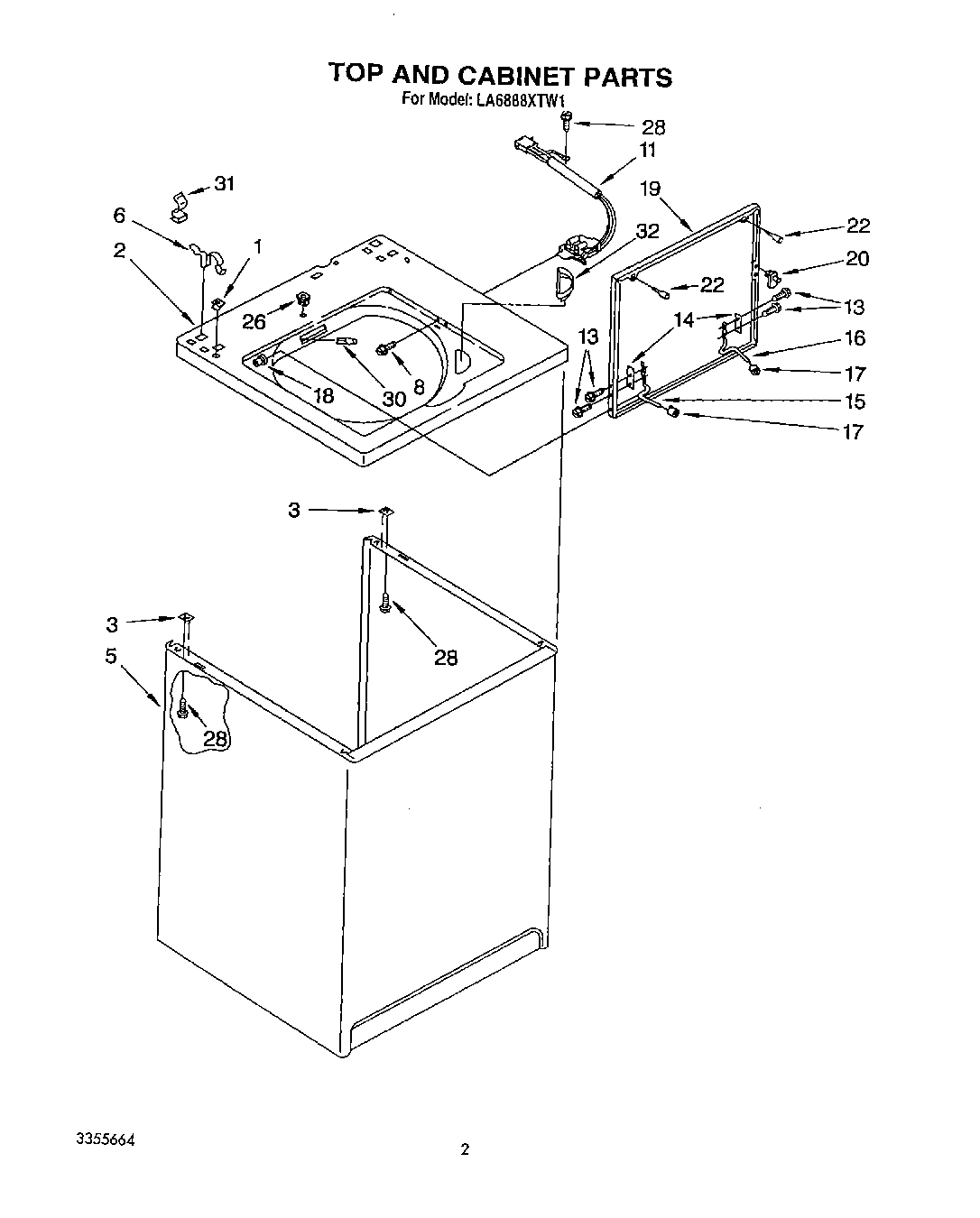 02 - TOP AND CABINET, LIT/OPTIONAL