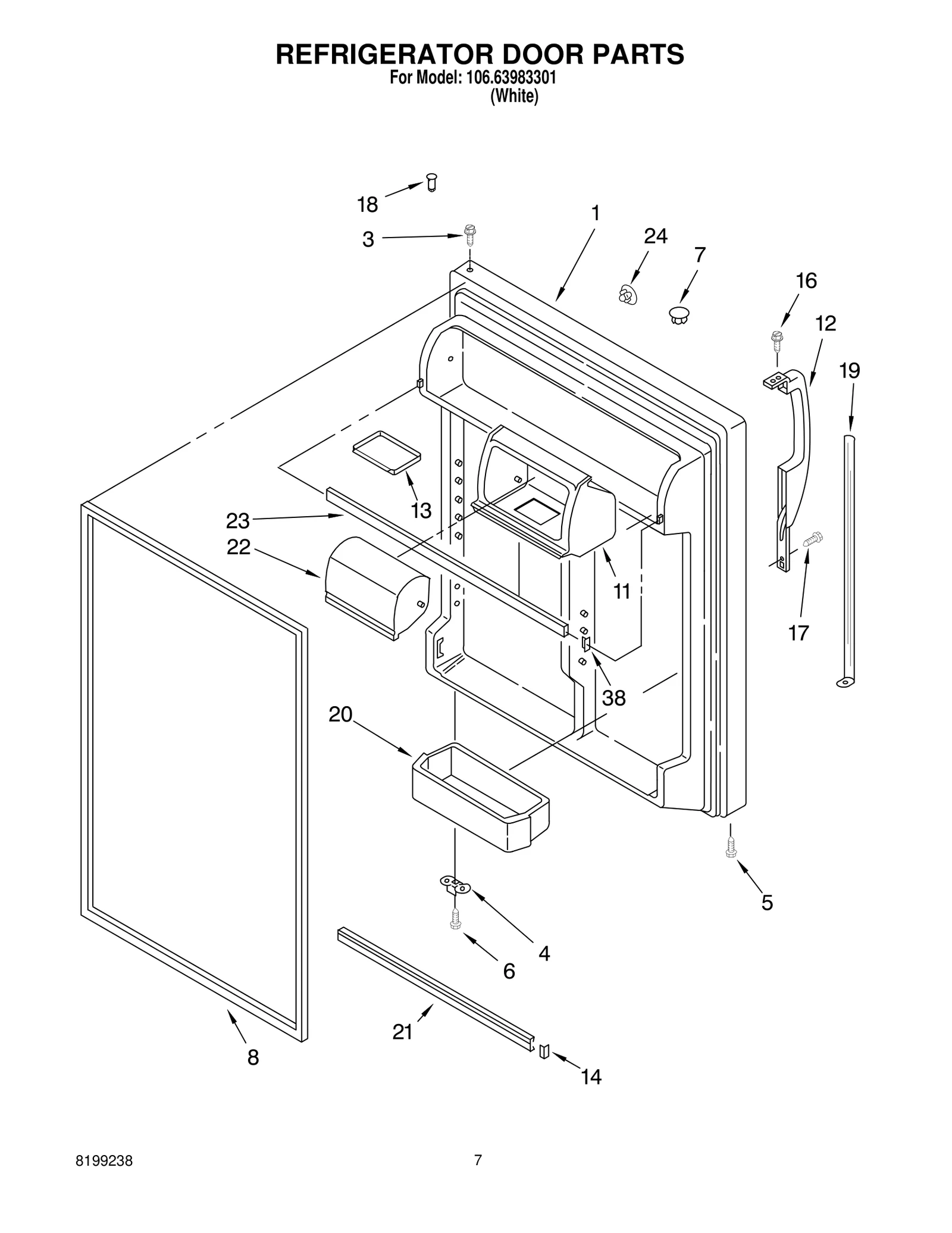 REFRIGERATOR DOOR PARTS