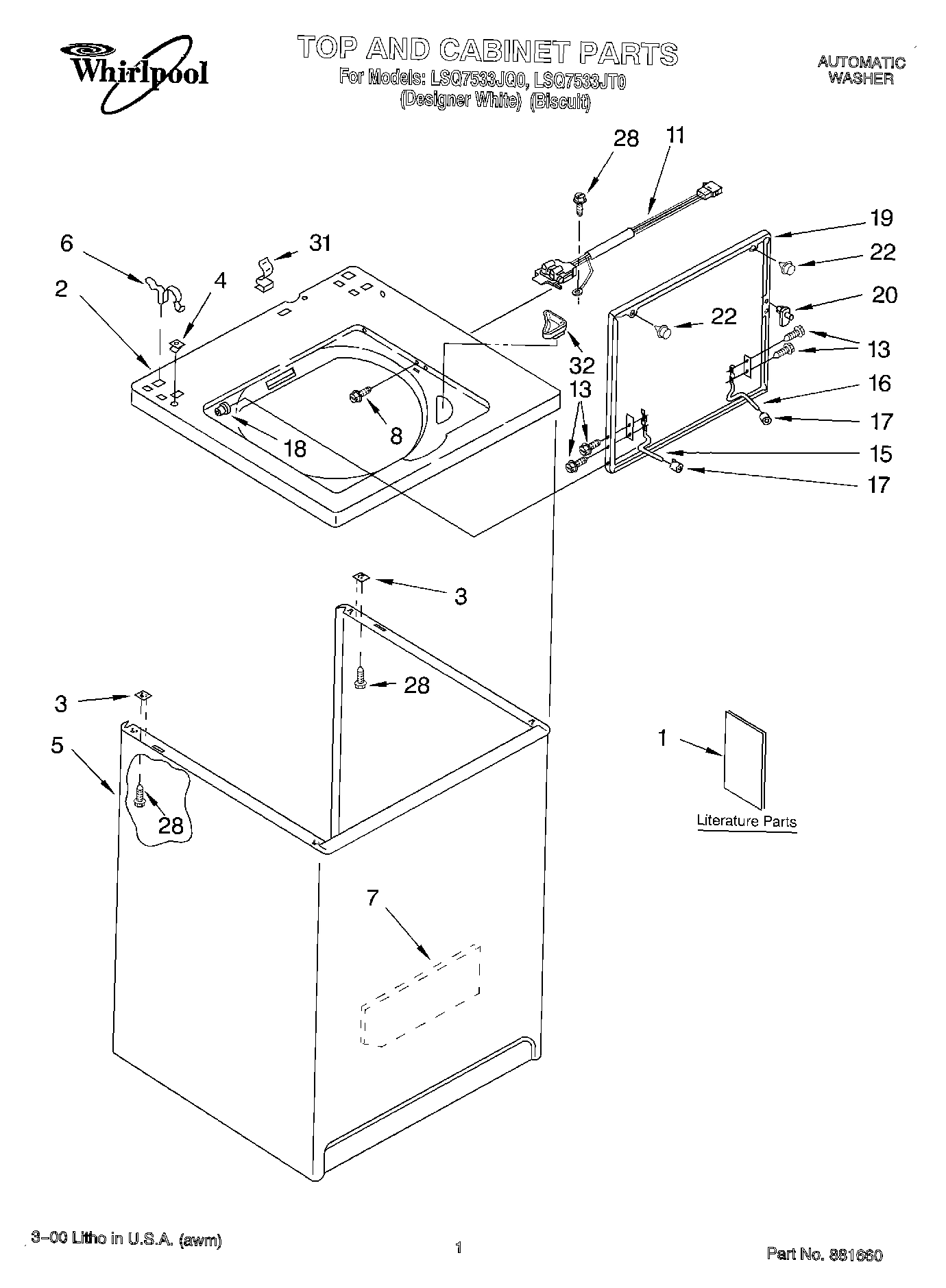 01 - TOP AND CABINET, LITERATURE