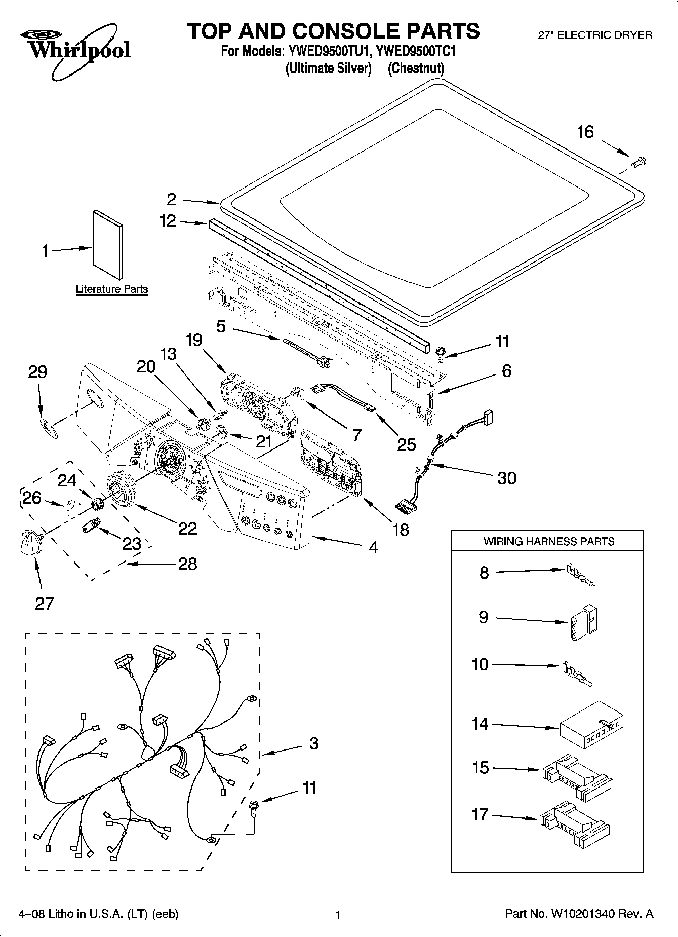 01 - TOP AND CONSOLE PARTS
