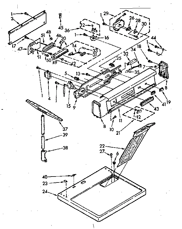 TOP AND CONSOLE ASSEMBLY