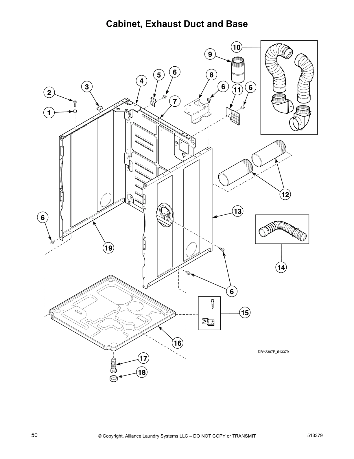 Cabinet, Exhaust Duct and Base