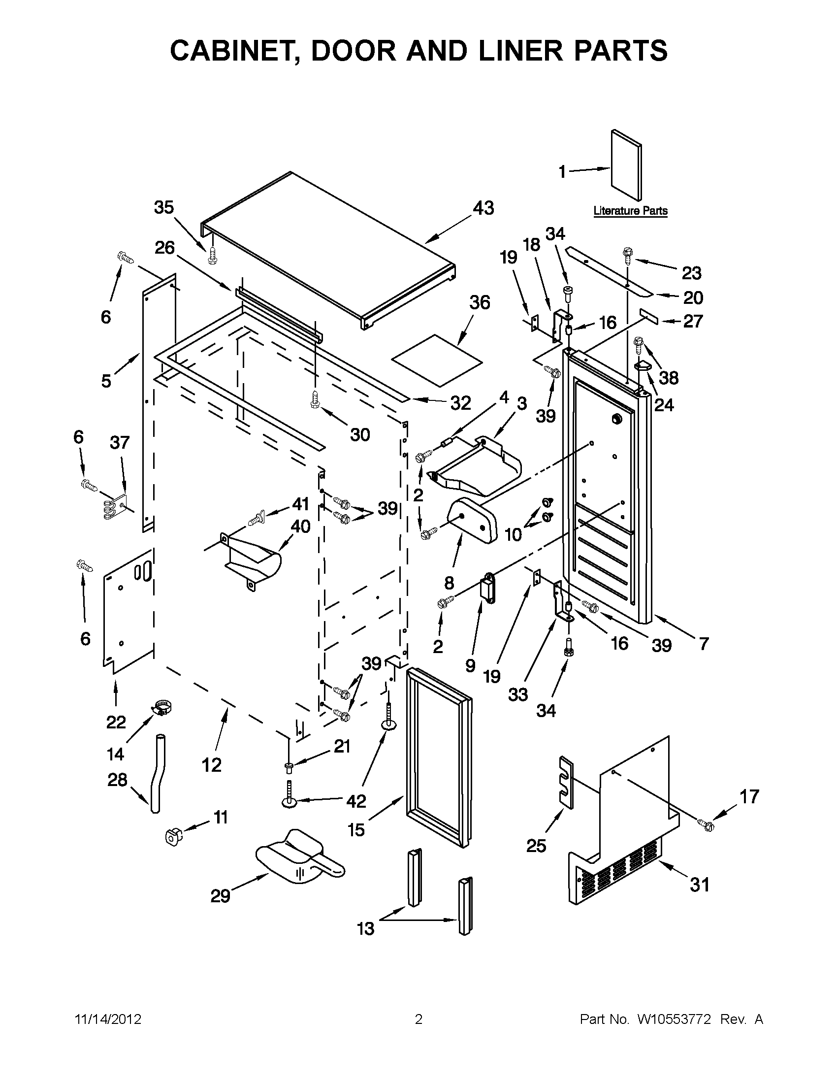 01 - CABINET, DOOR AND LINER PARTS