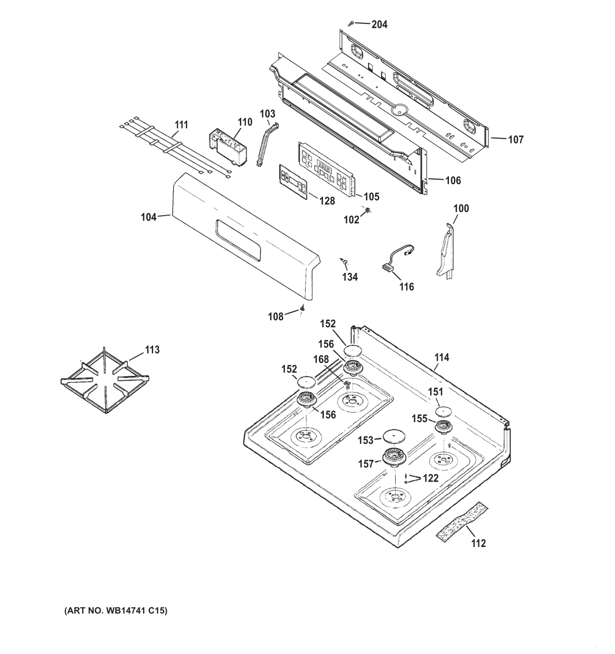 CONTROL PANEL & COOKTOP