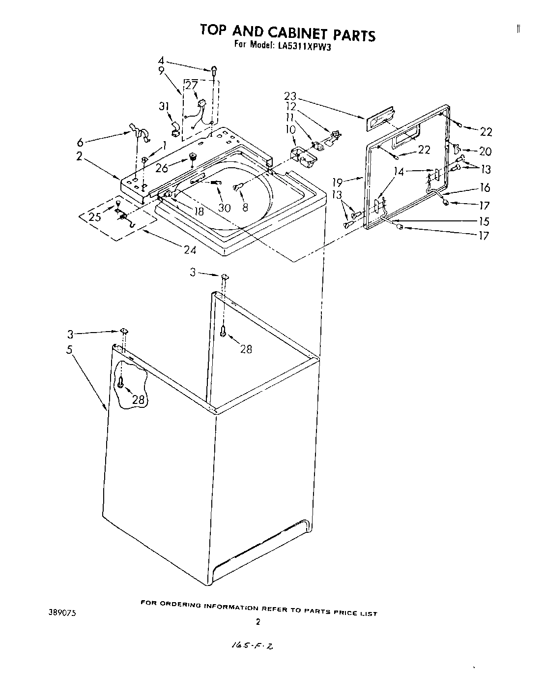 02 - TOP AND CABINET , LIT/OPTIONAL