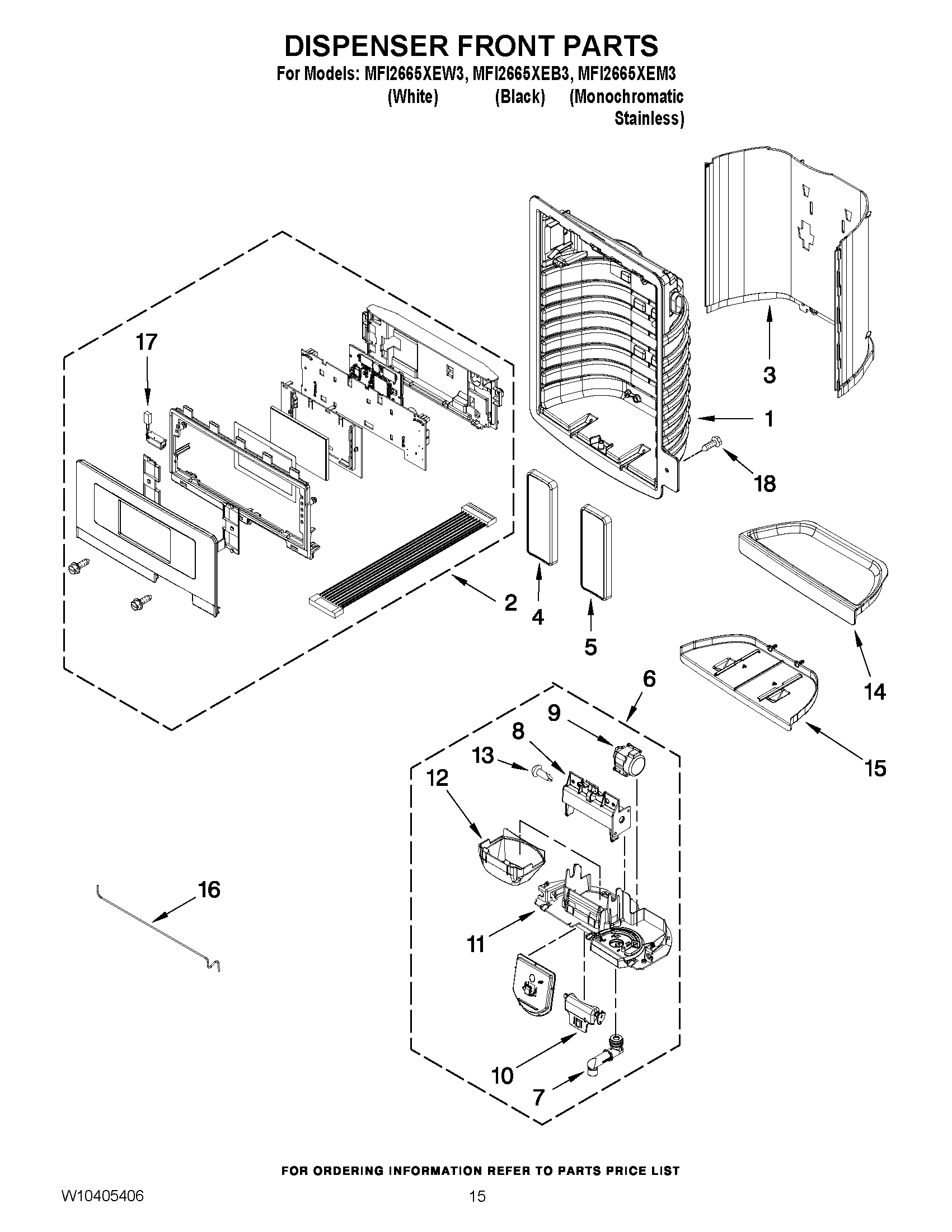 08 - DISPENSER FRONT PARTS
