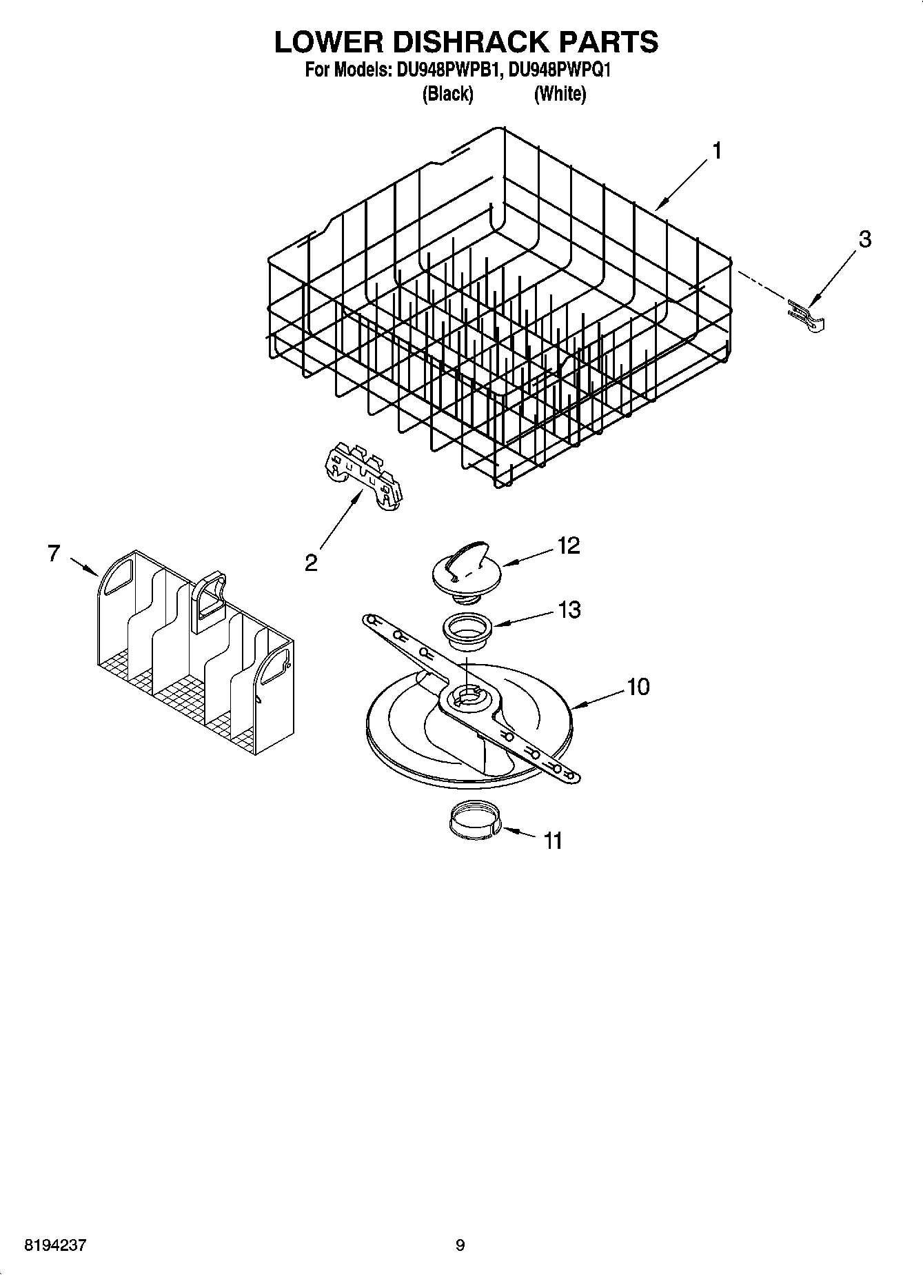 06 - LOWER DISHRACK PARTS, OPTIONAL PARTS