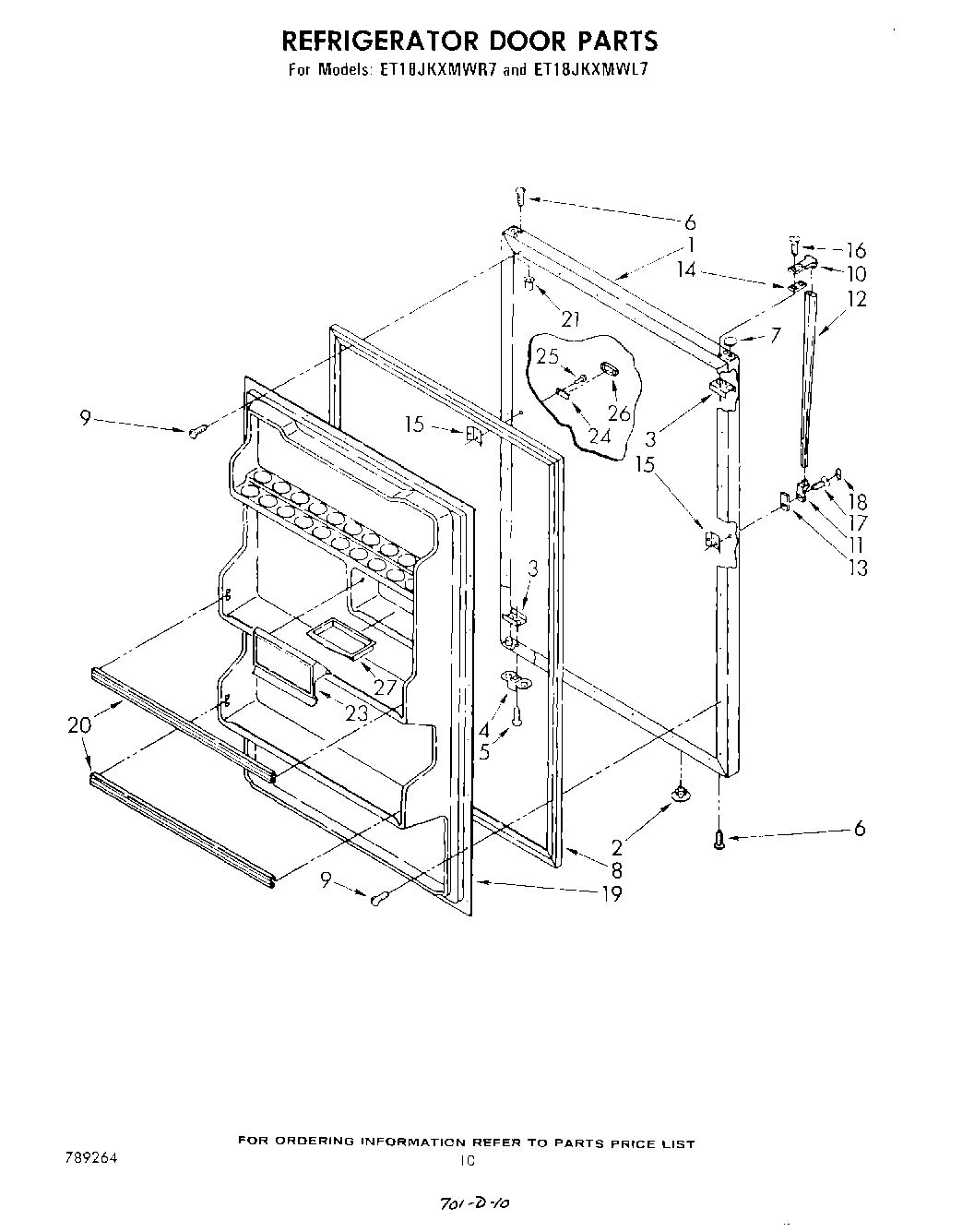 08 - REFRIGERATOR DOOR , NOT ILLUSTRATED