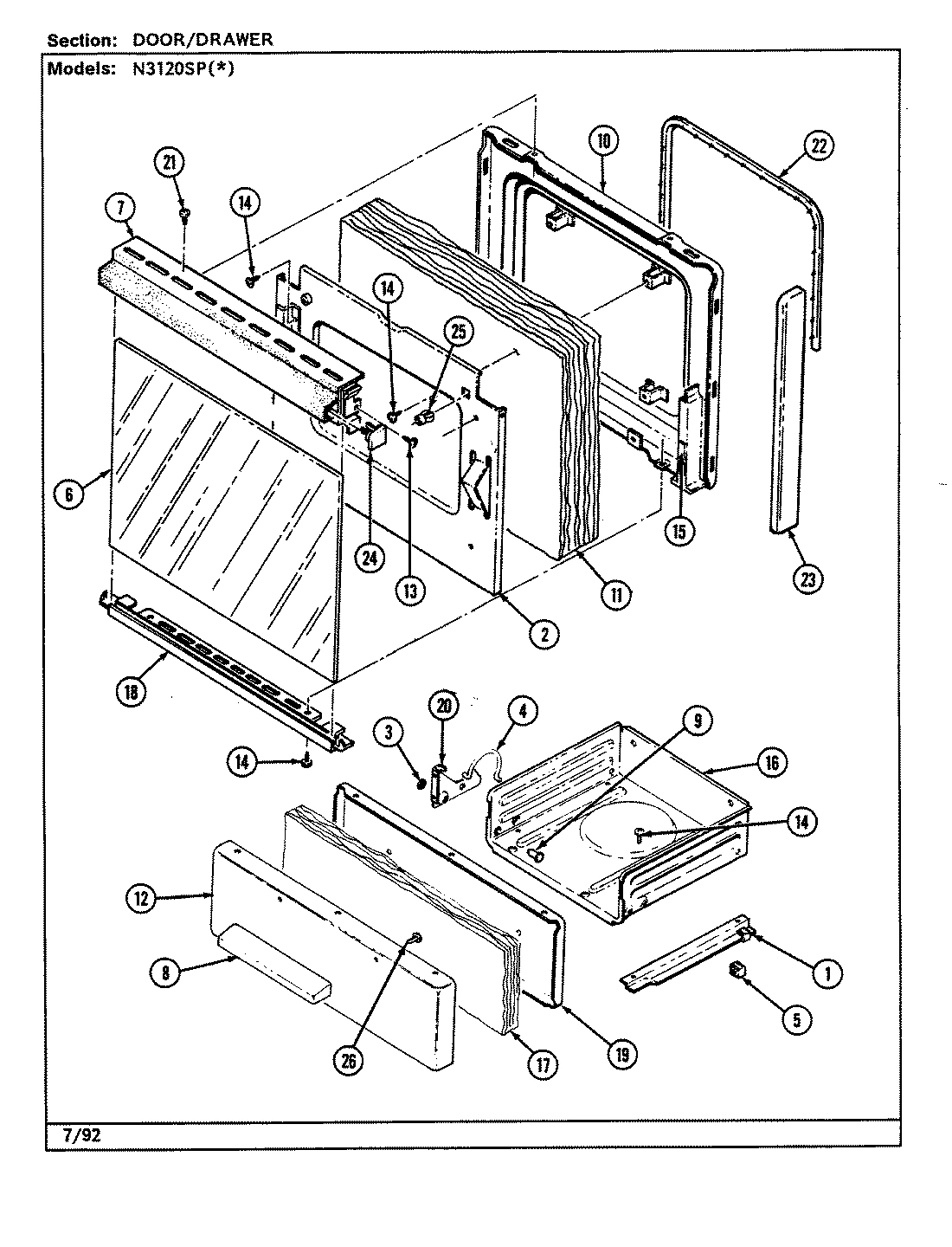 02 - DOOR/DRAWER (N3120SPx)