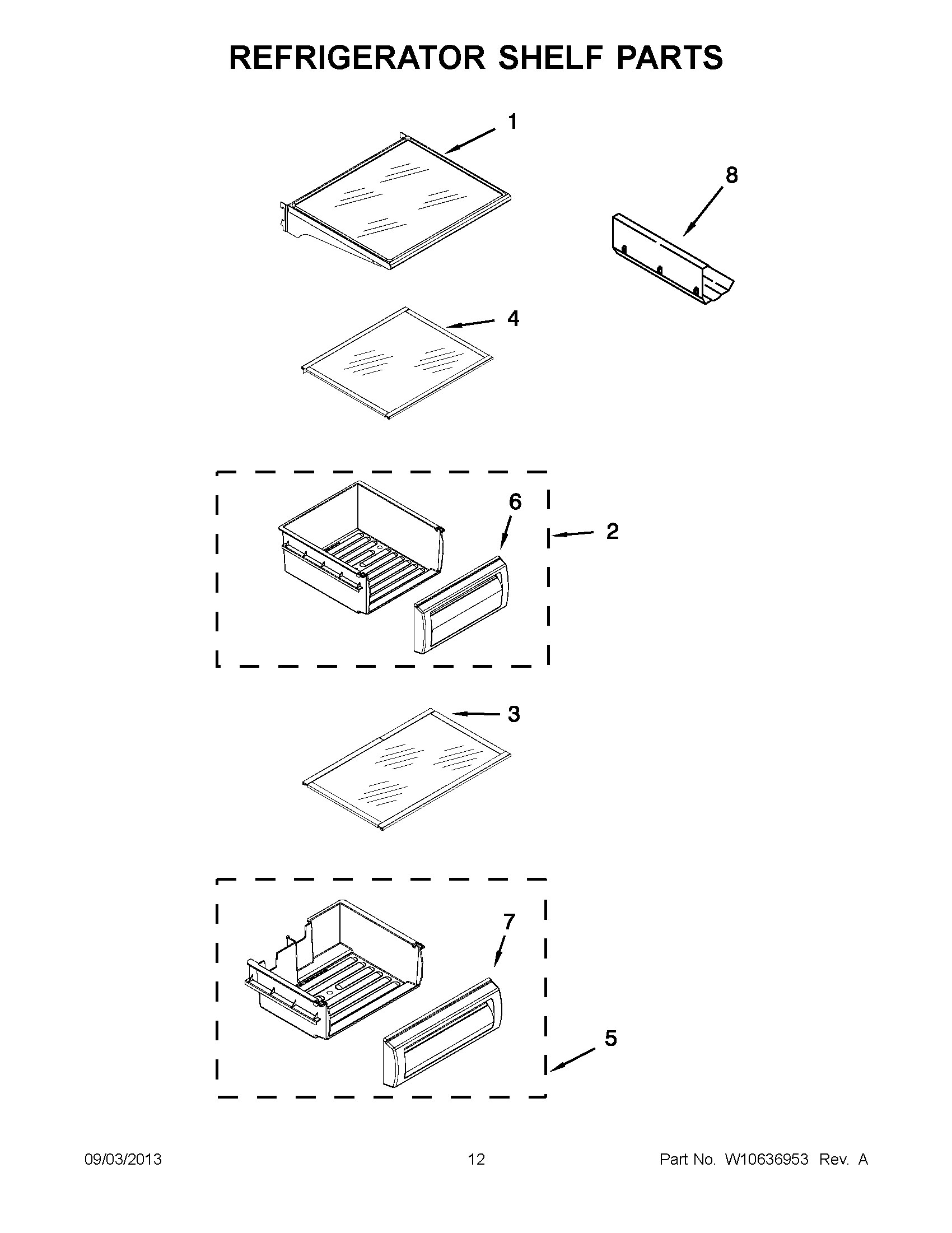 07 - REFRIGERATOR SHELF PARTS
