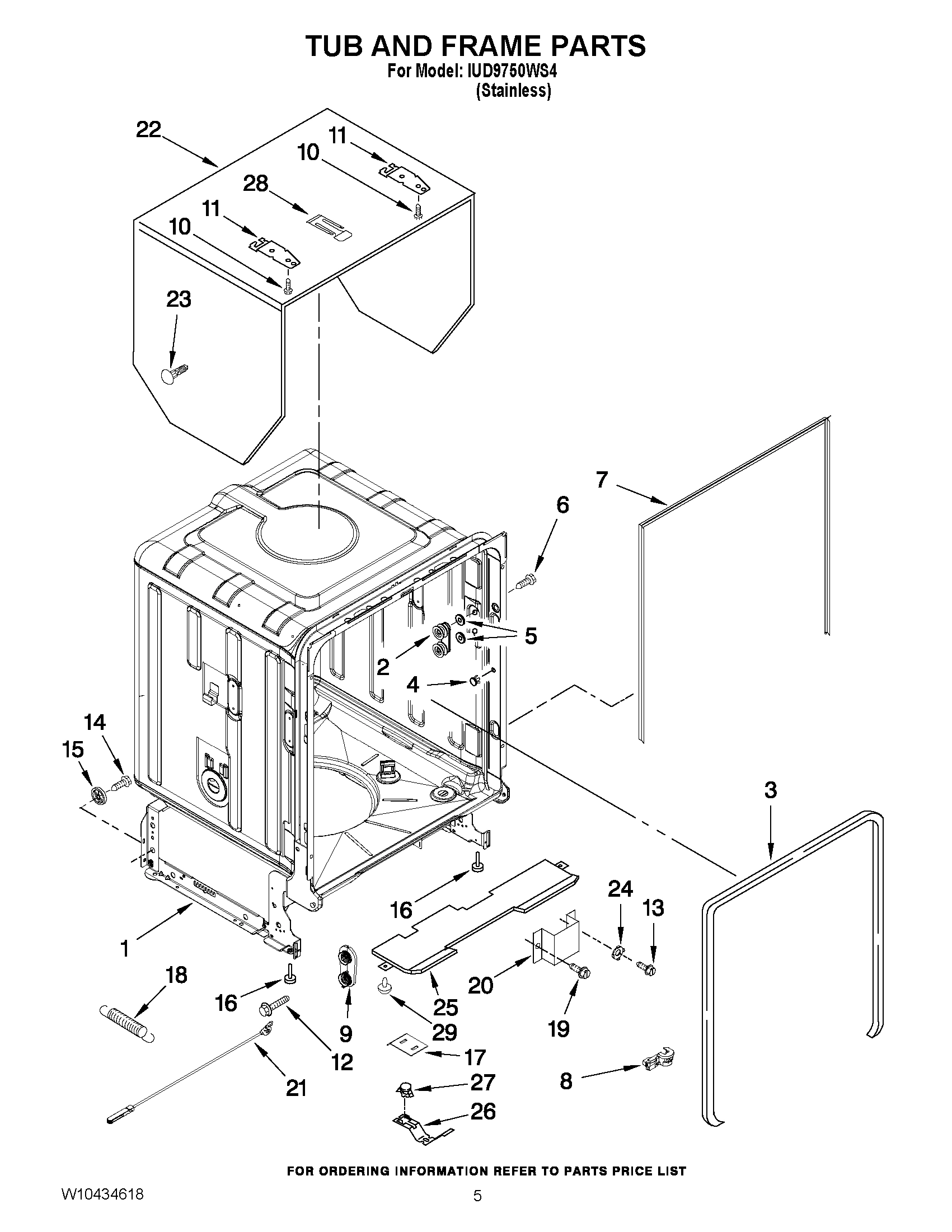 05 - TUB AND FRAME PARTS