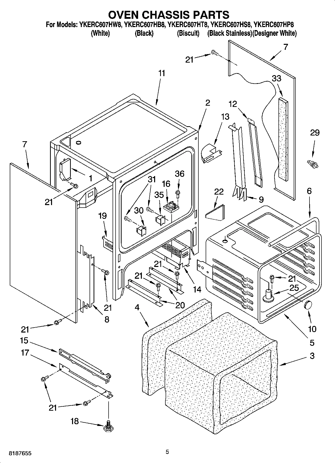 03 - OVEN CHASSIS PARTS