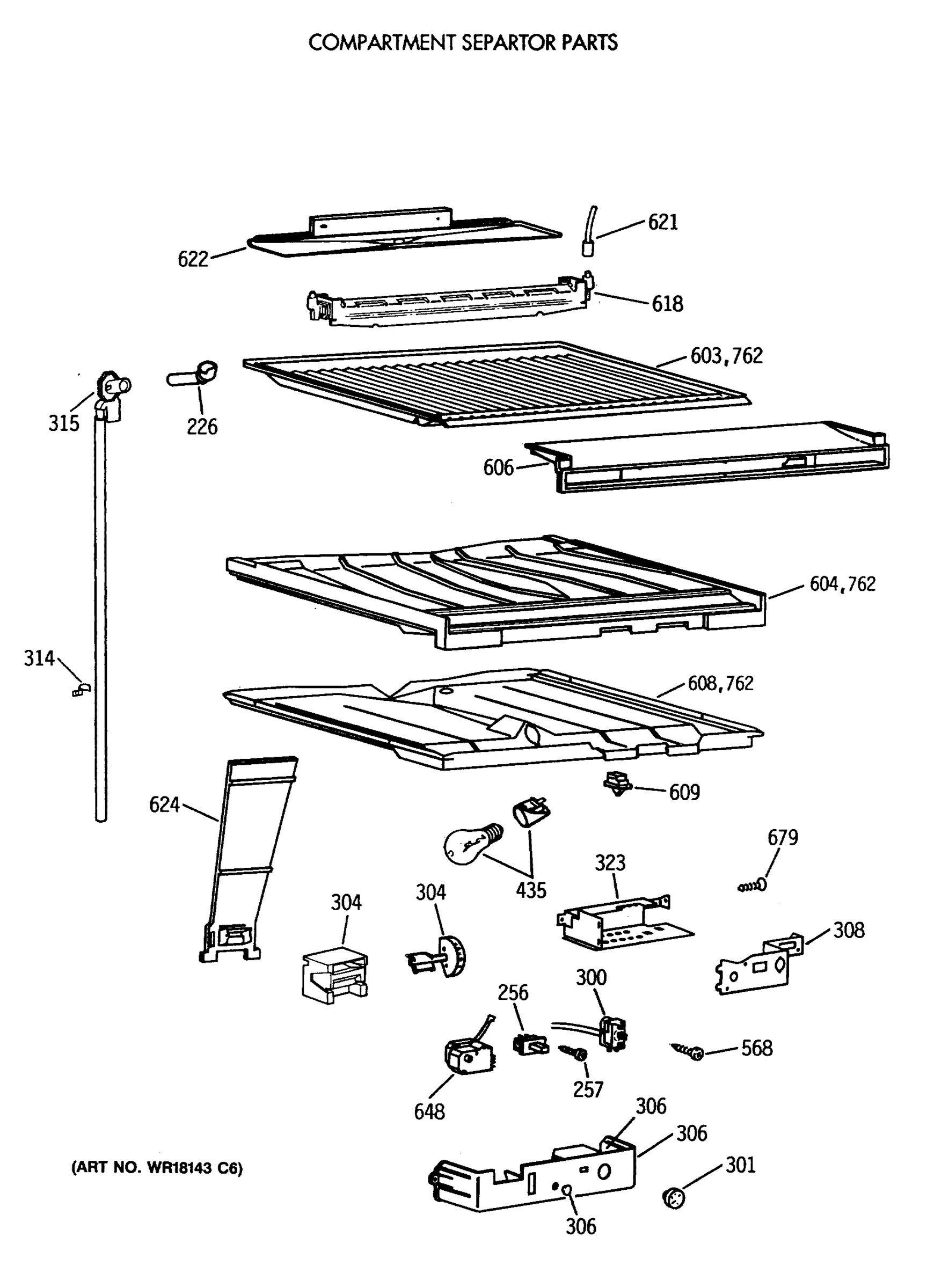COMPARTMENT SEPARTOR PARTS