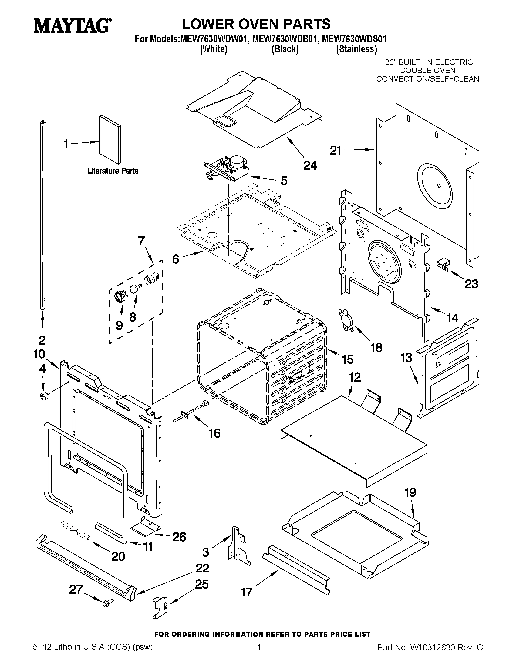 01 - LOWER OVEN PARTS