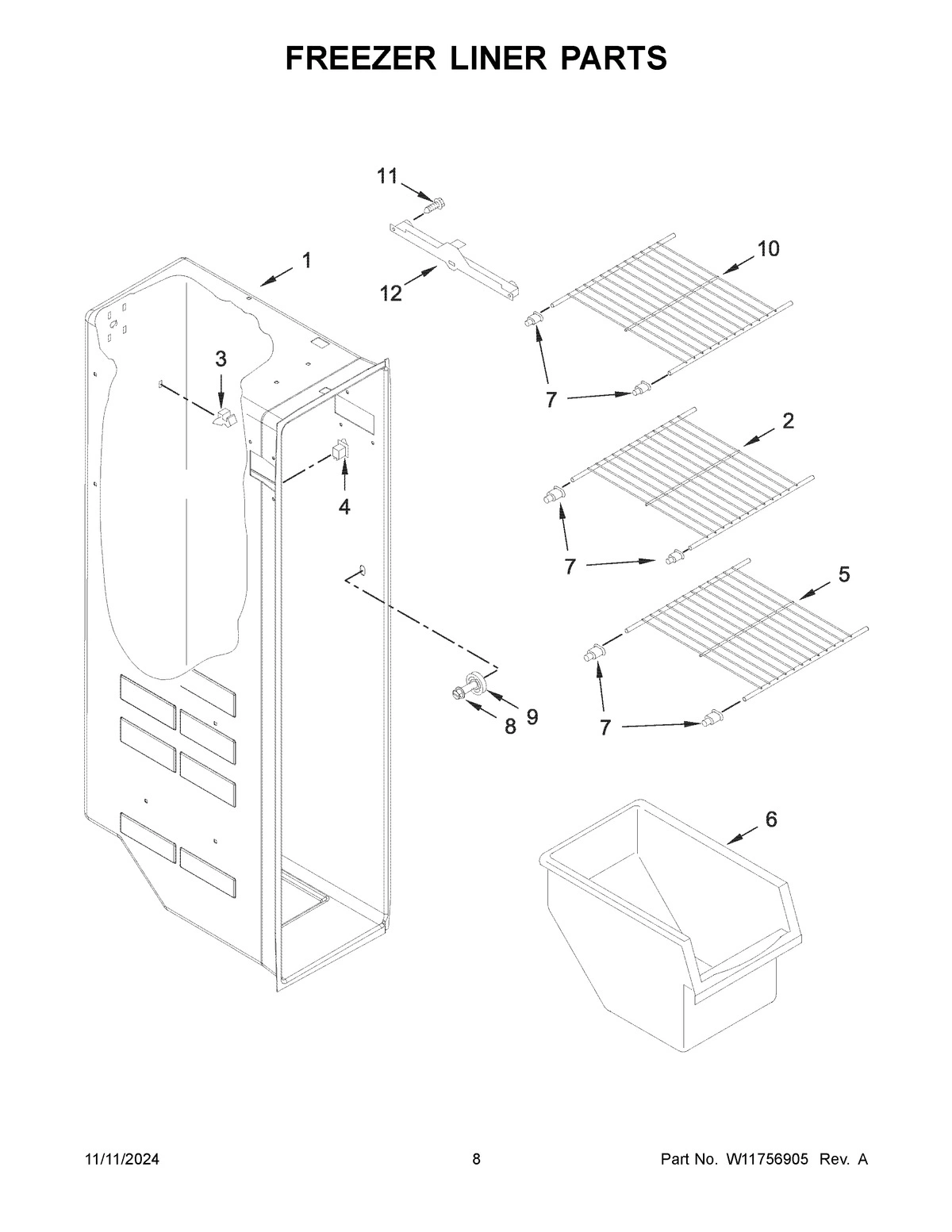 05 - FREEZER LINER PARTS