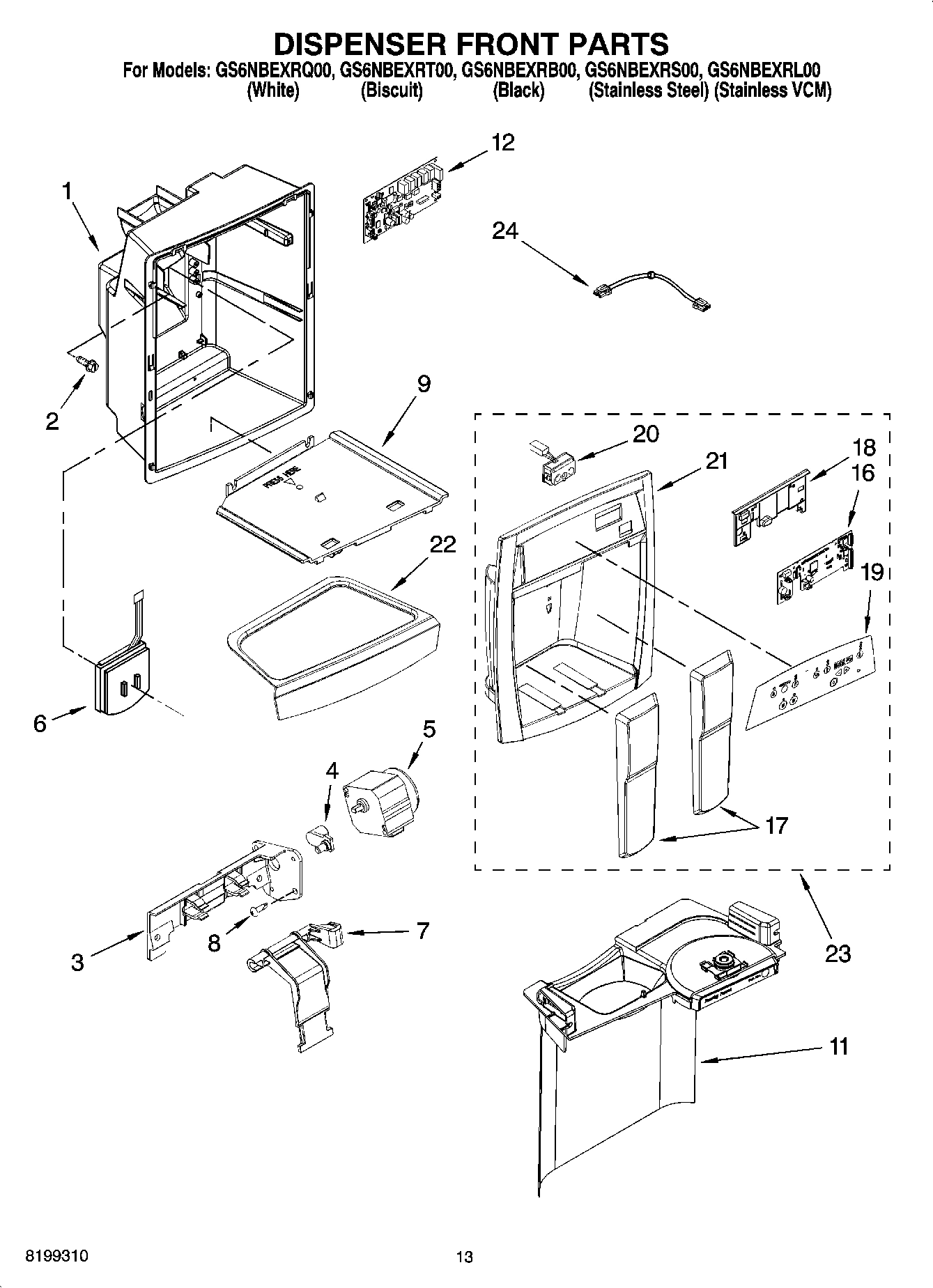 08 - DISPENSER FRONT PARTS