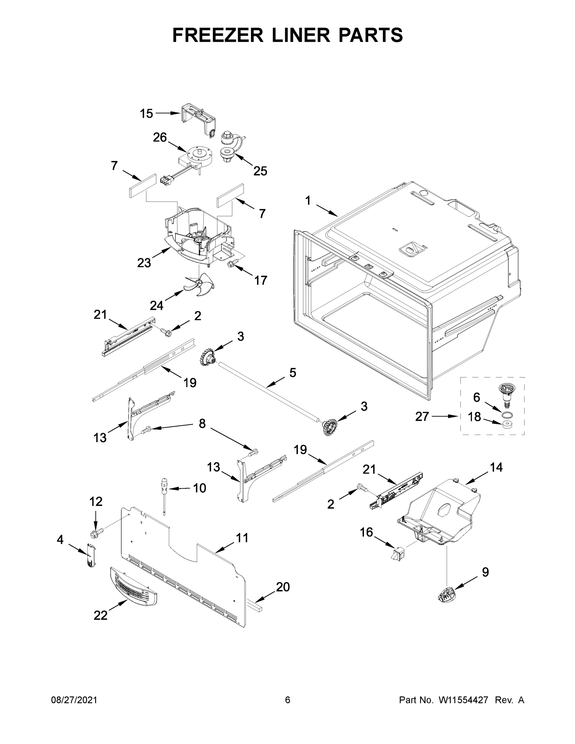 04 - FREEZER LINER PARTS