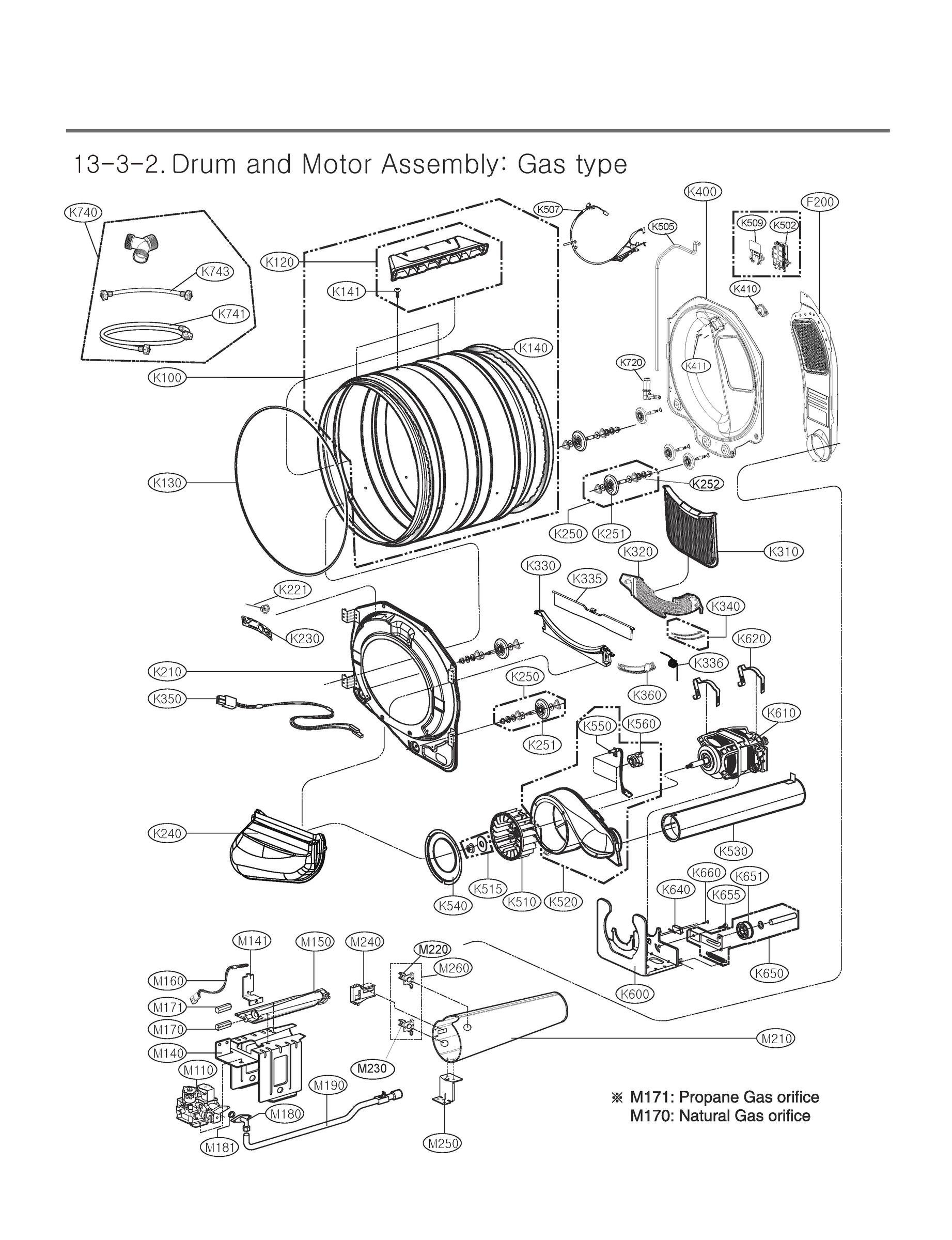 DRUM AND MOTOR ASSEMBLY