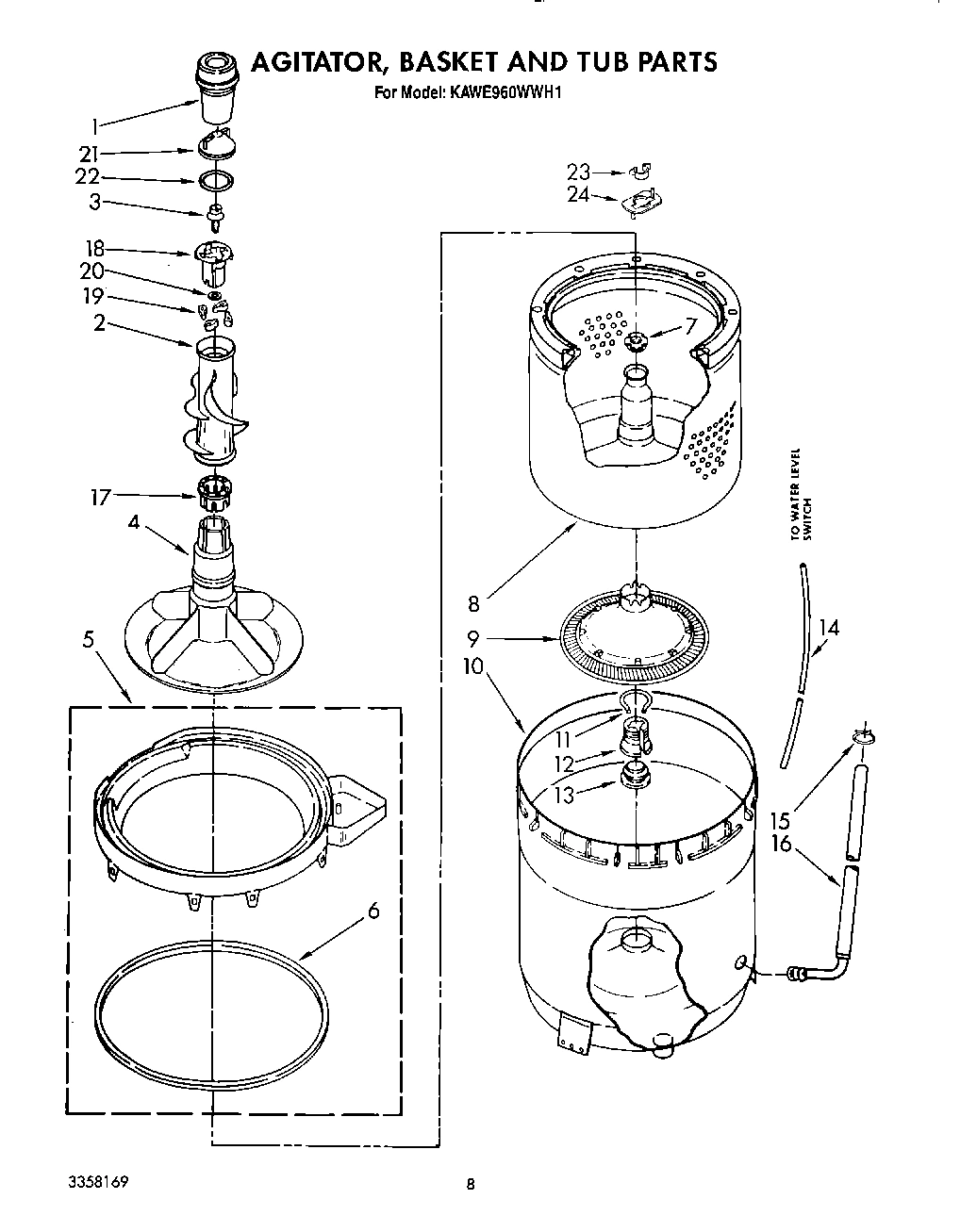 05 - AGITATOR, BASKET AND TUB