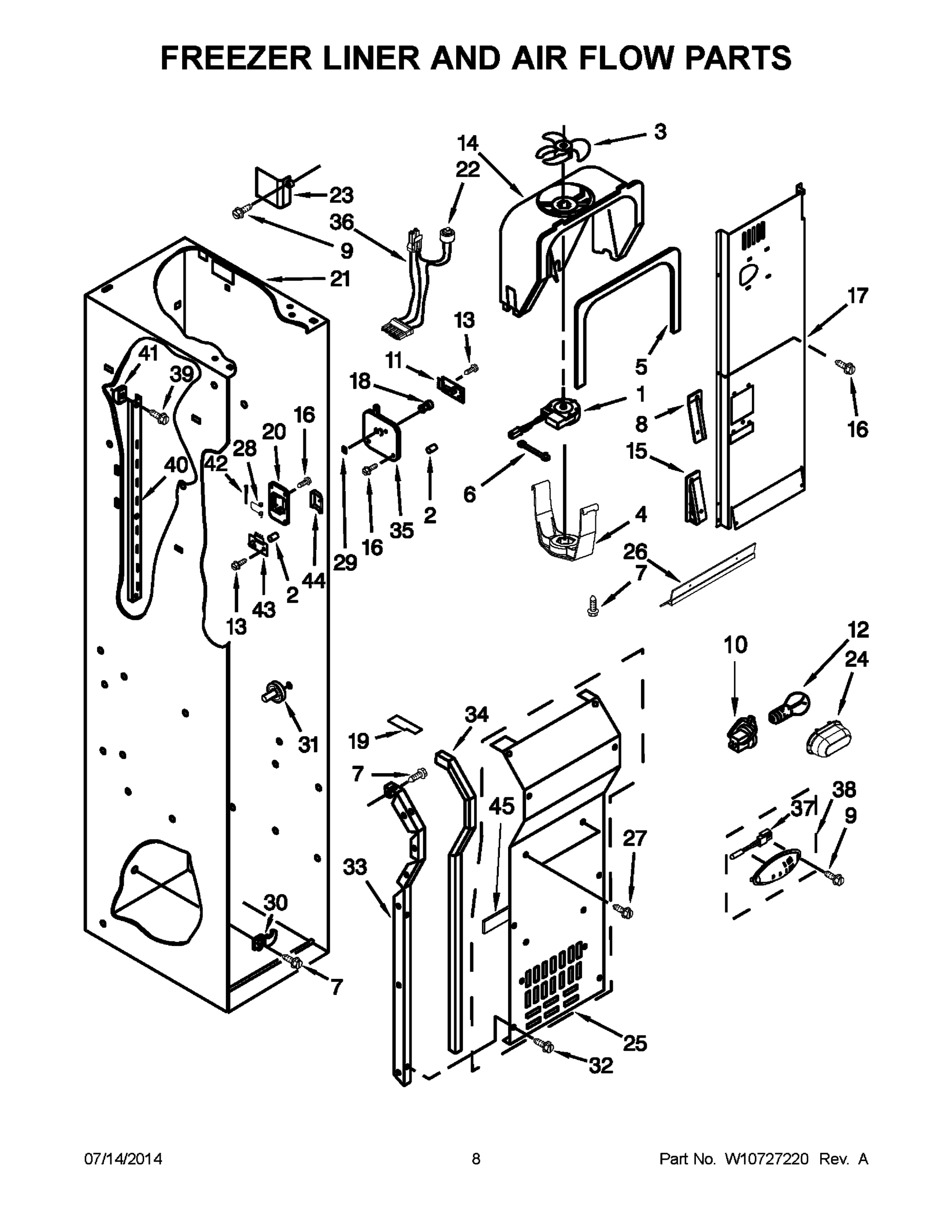 05 - FREEZER LINER AND AIR FLOW PARTS